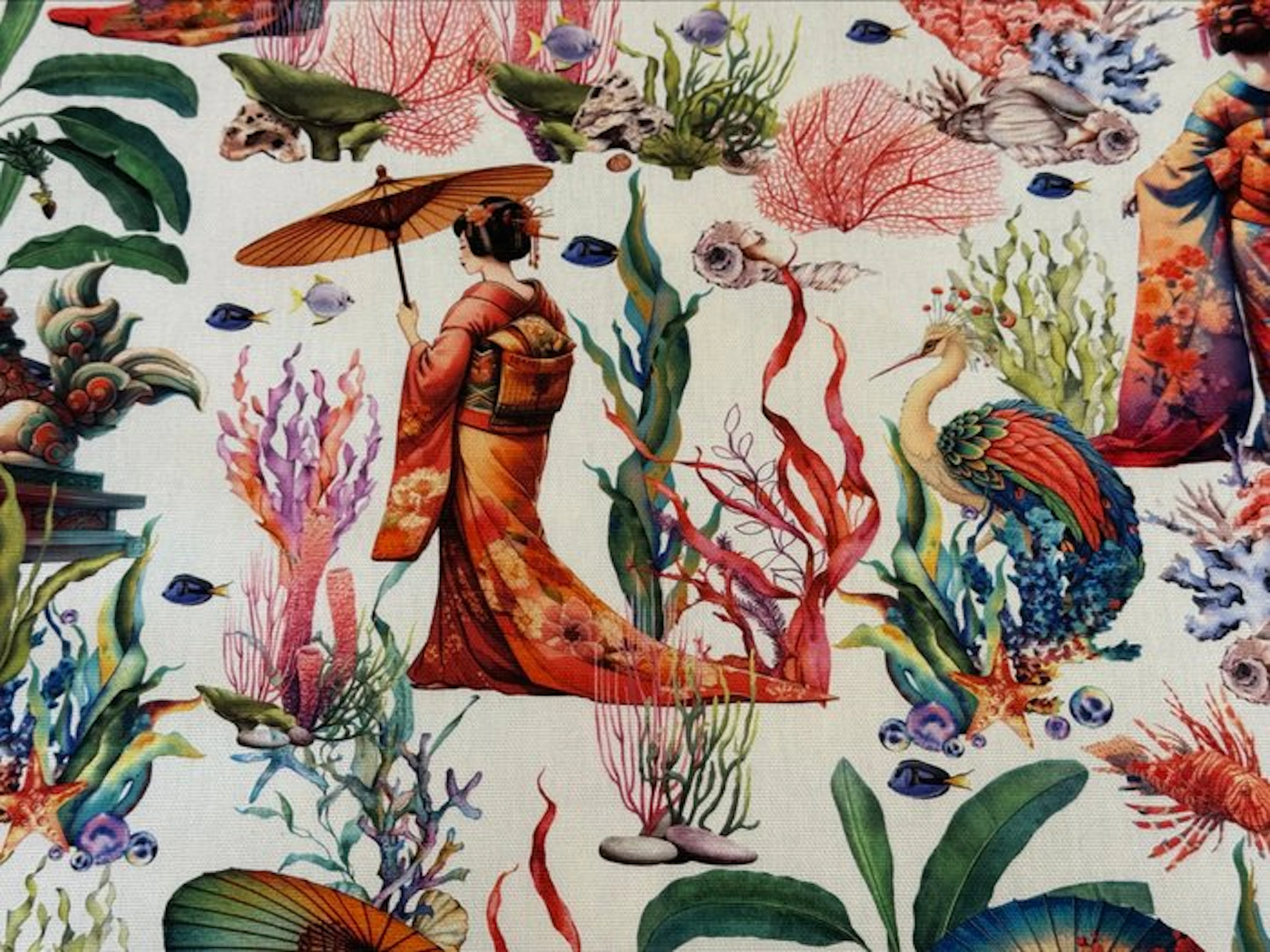 GCFabrics Exclusive – Artistic Cotton Fabric "Ocean...