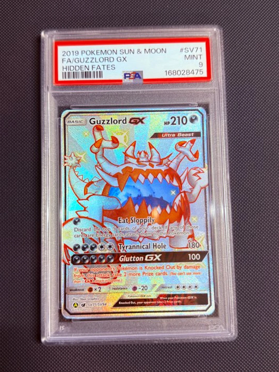 Pokémon - 1 Graded card - Guzzlord GX SV71 Foil