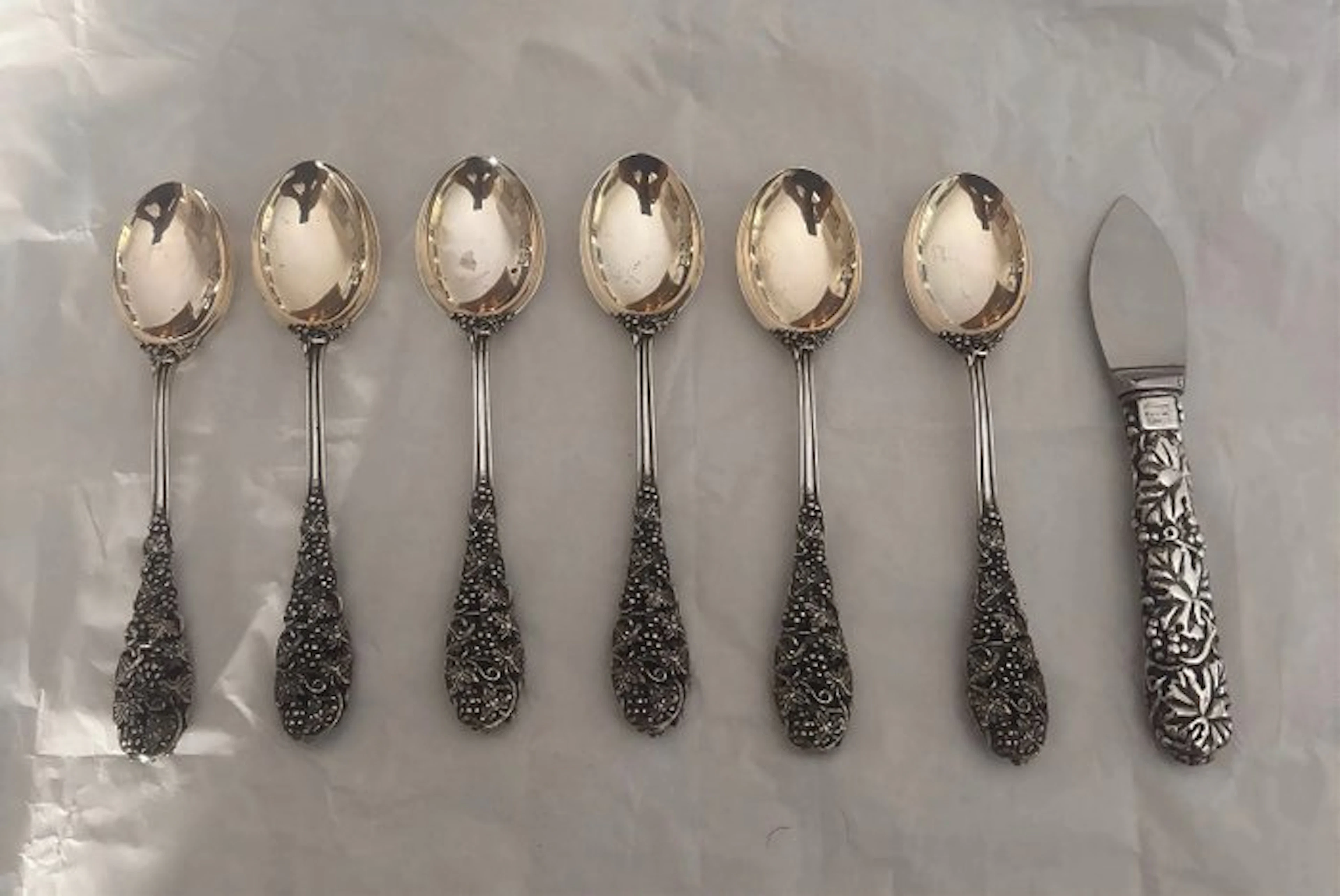Giovanni Raspini - Dessert service (7) - .800 silver