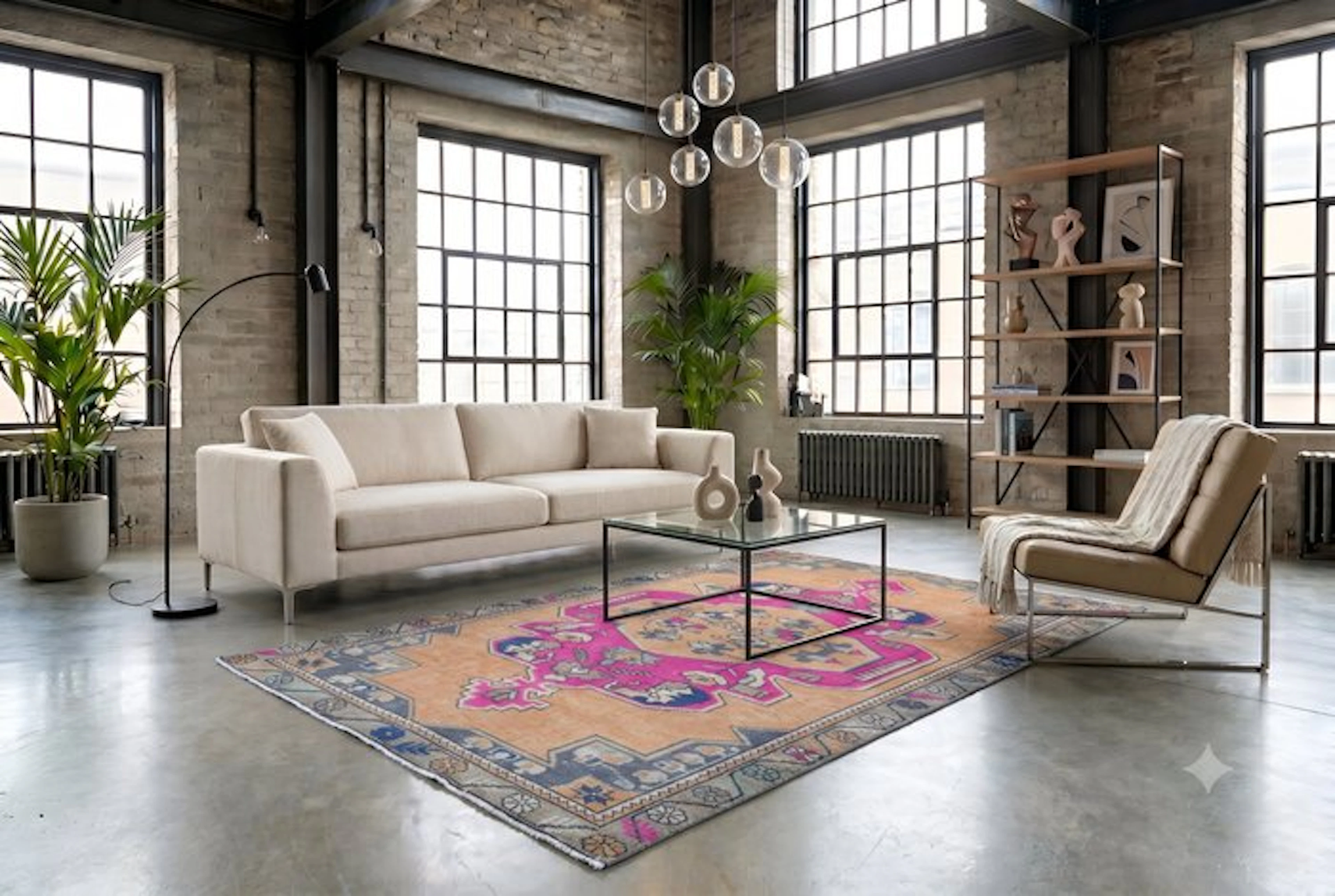 Vintage Usak - Rug - 240 cm - 125 cm - with certificate
