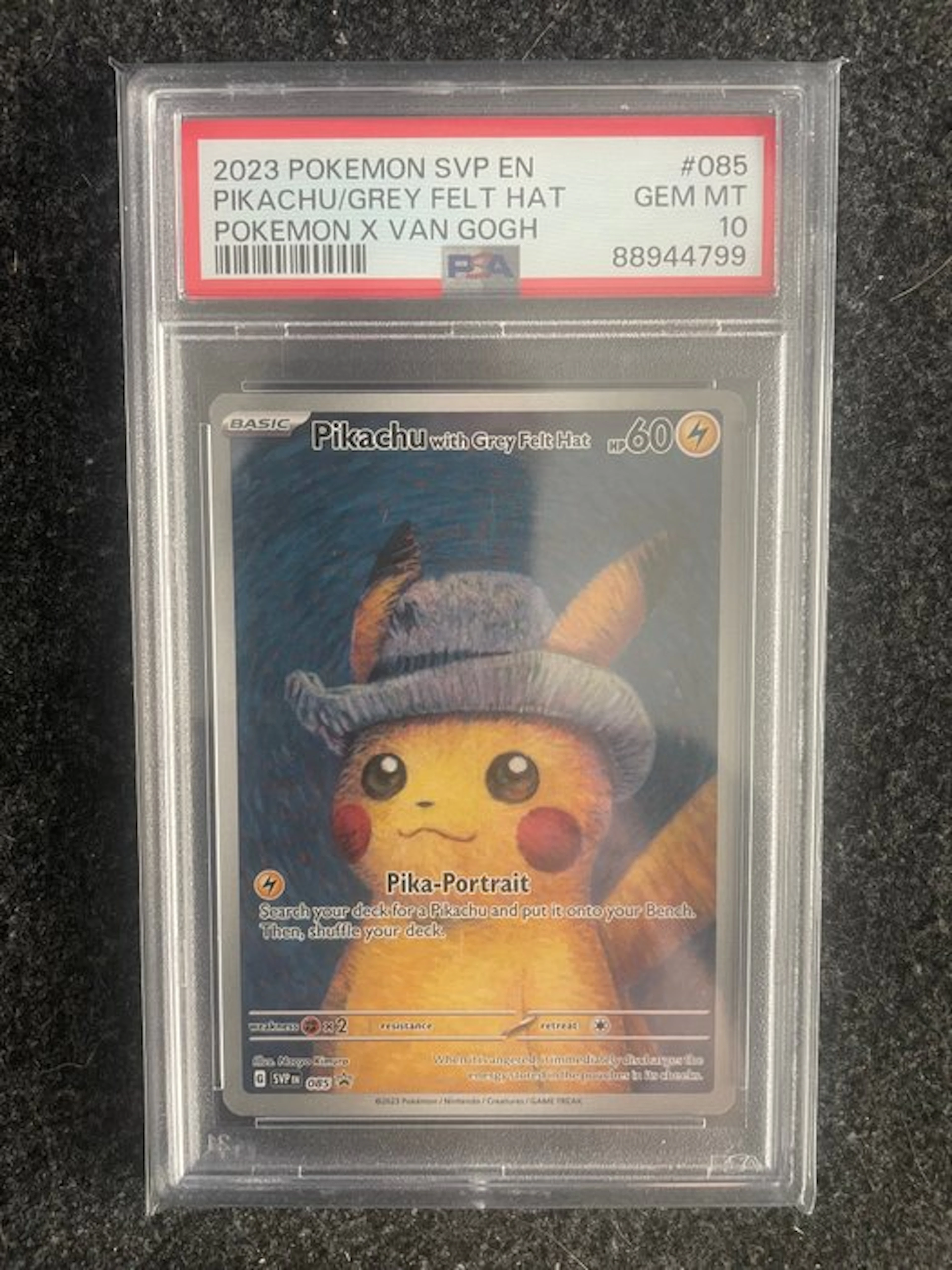 Pokémon - 1 Graded card - Pikachu Van Gogh 085 Promo card...