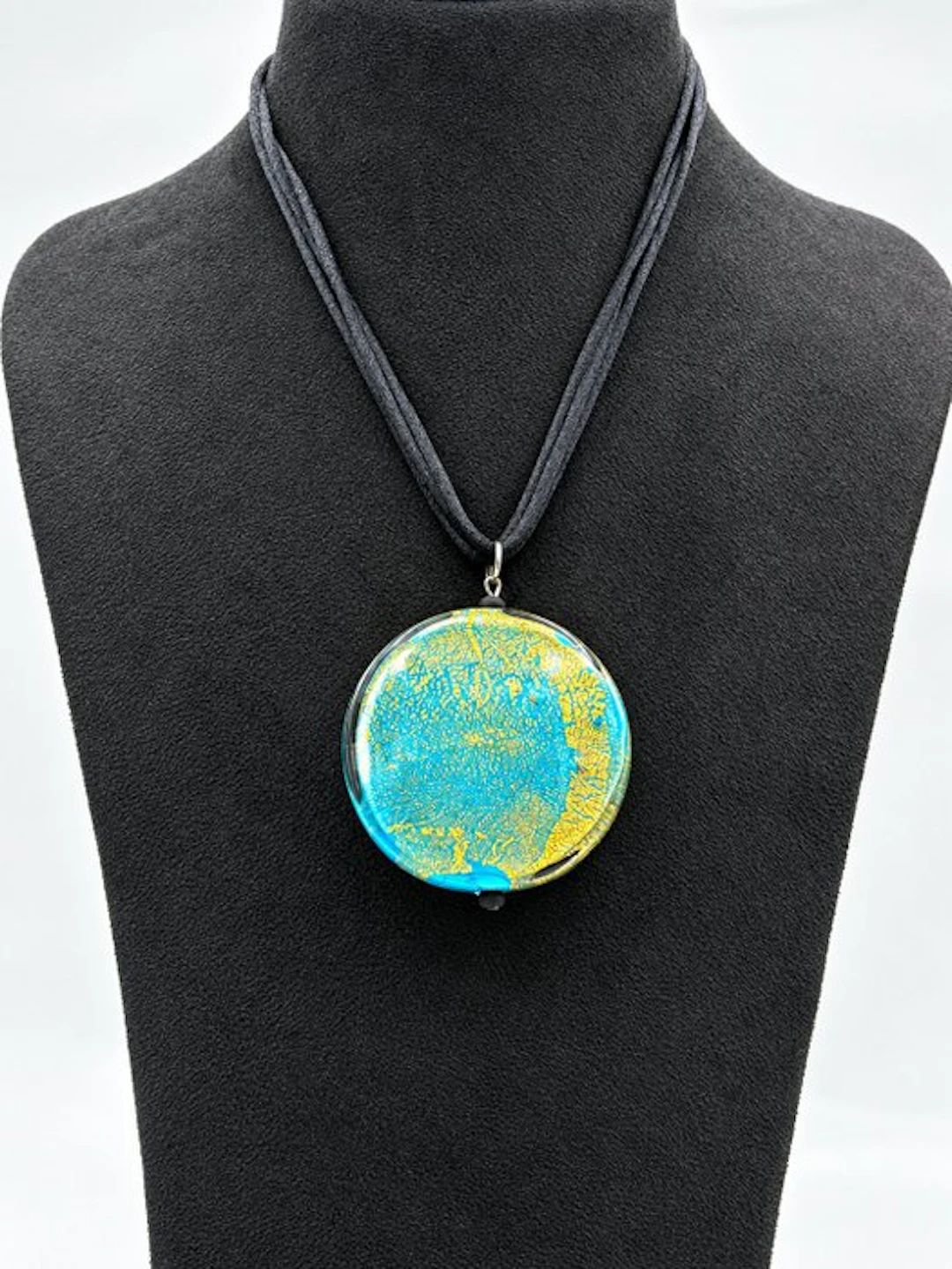Murano glass - Necklace - 24K gold leaf pendant