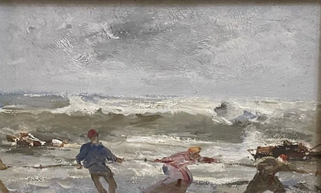 Pompeo Mariani (1857-192 - Mare in burrasca