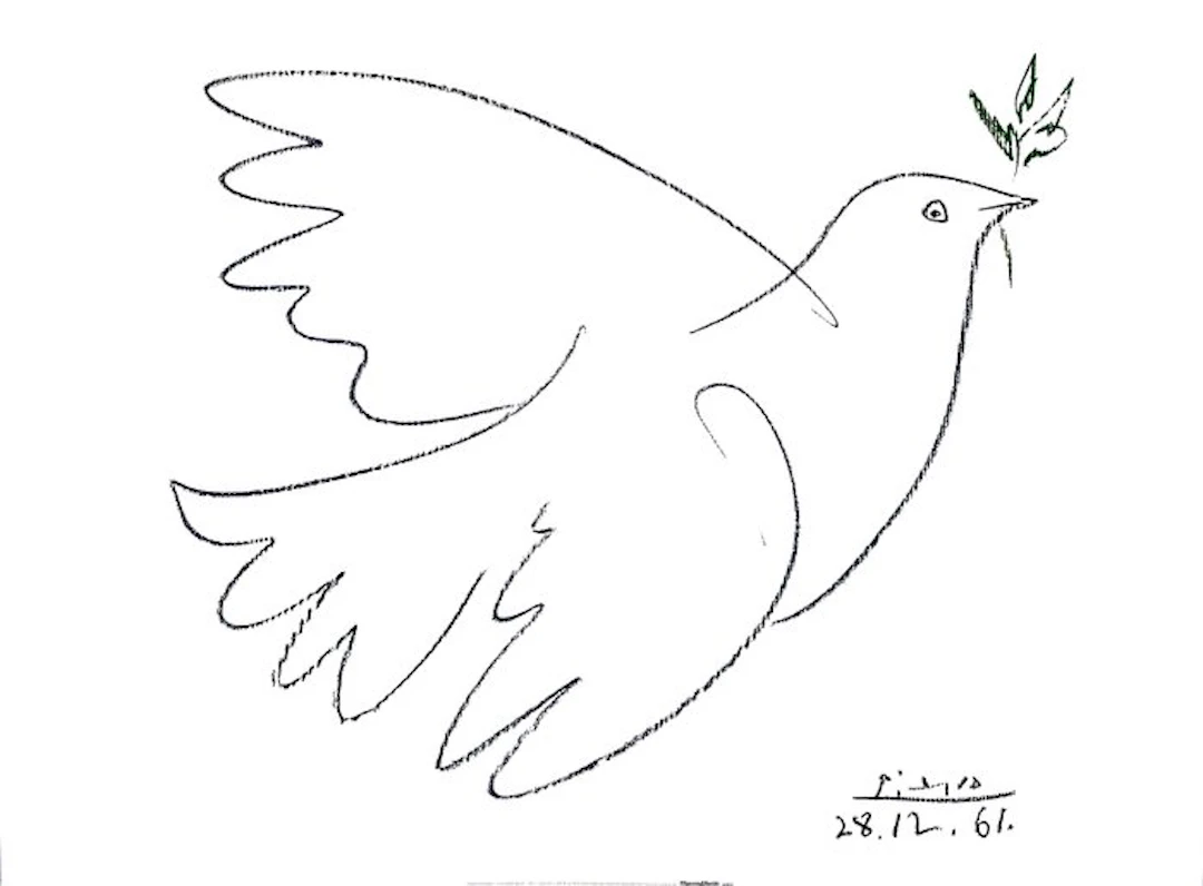 Pablo Picasso (after) - Colombe - Offset Lithograph - 80x60 - M&S