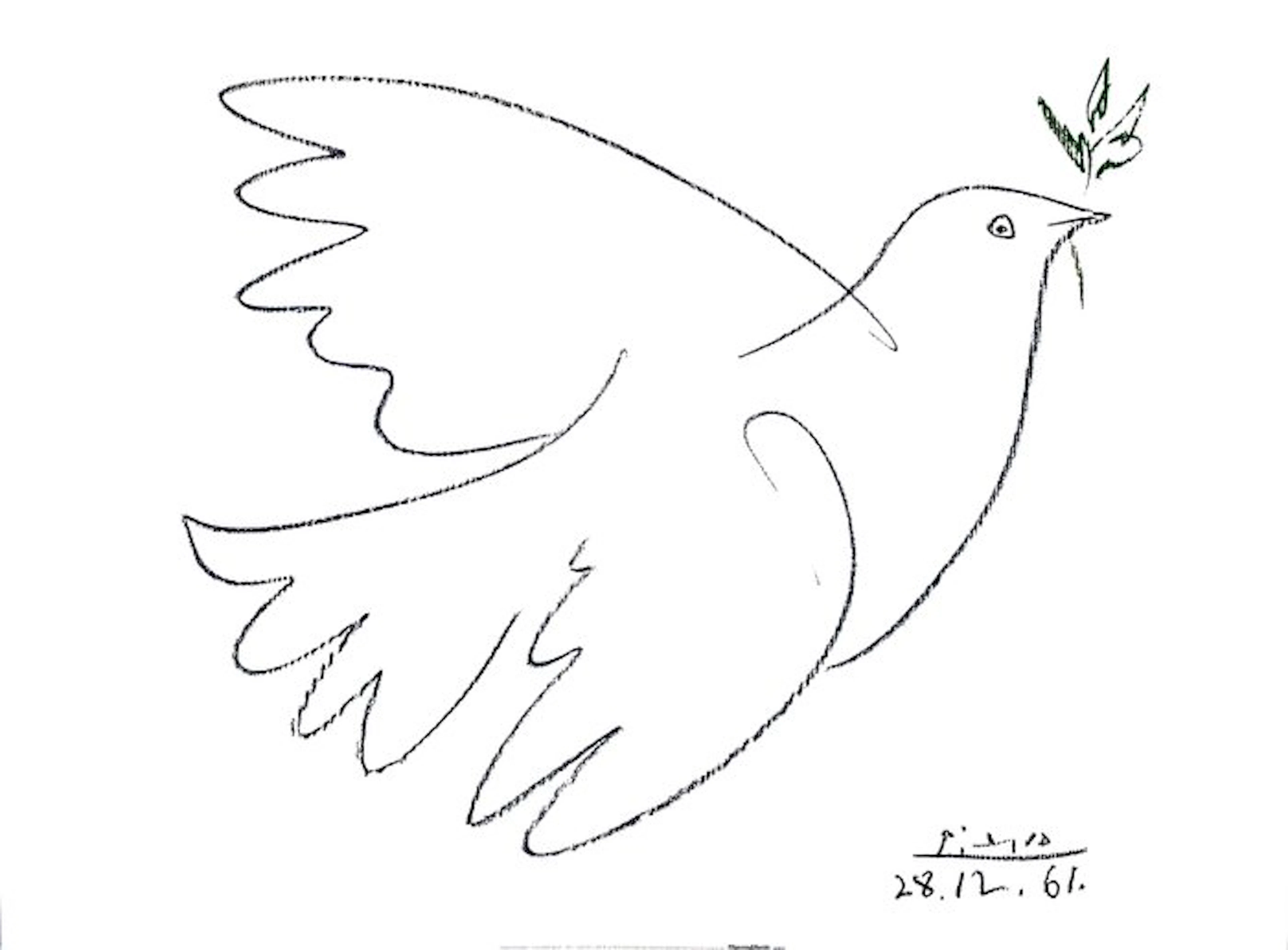 Pablo Picasso (after) - Colombe - Offset Lithograph - 80x60 - M&S