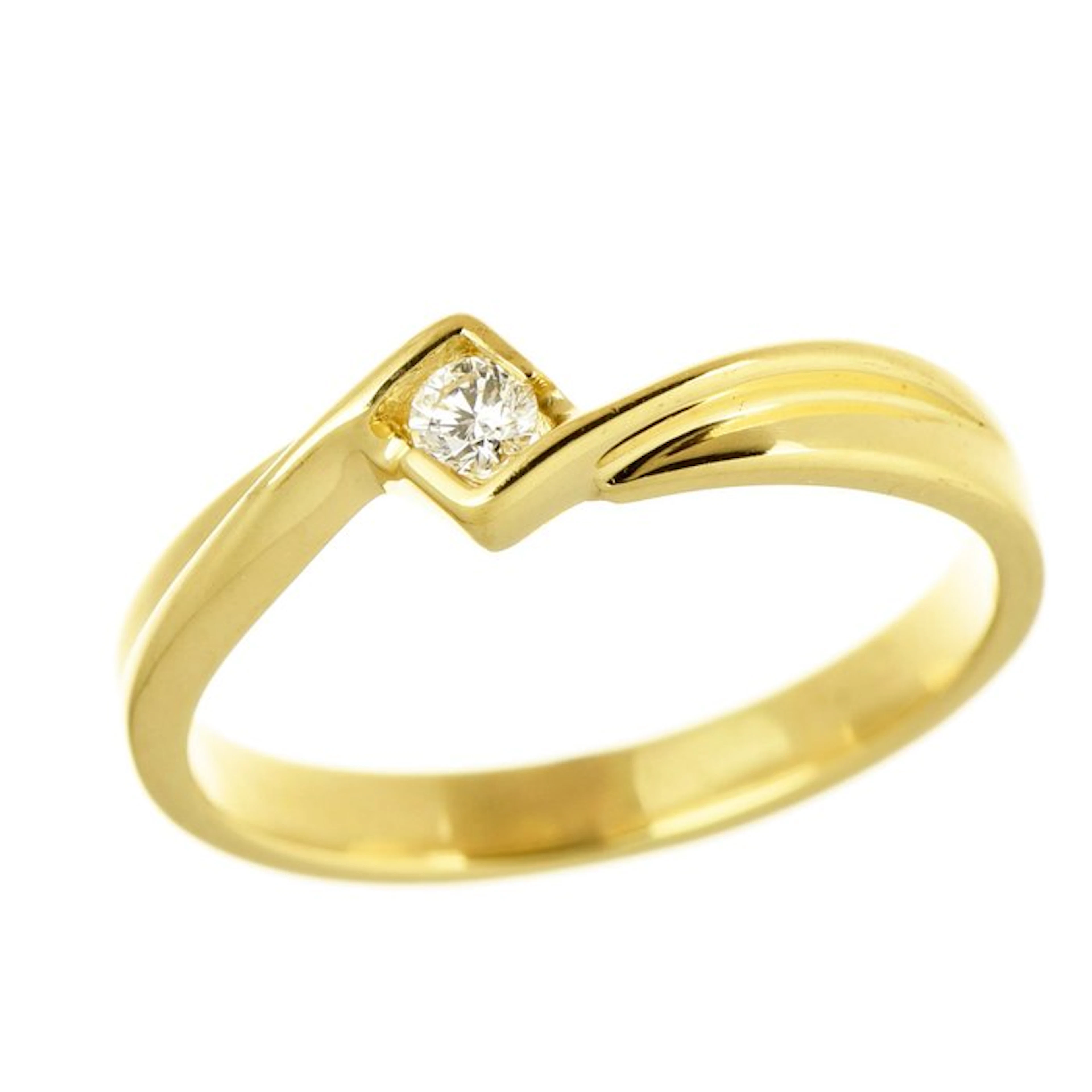 Ring - 18 kt. Yellow gold Diamond (Natural)