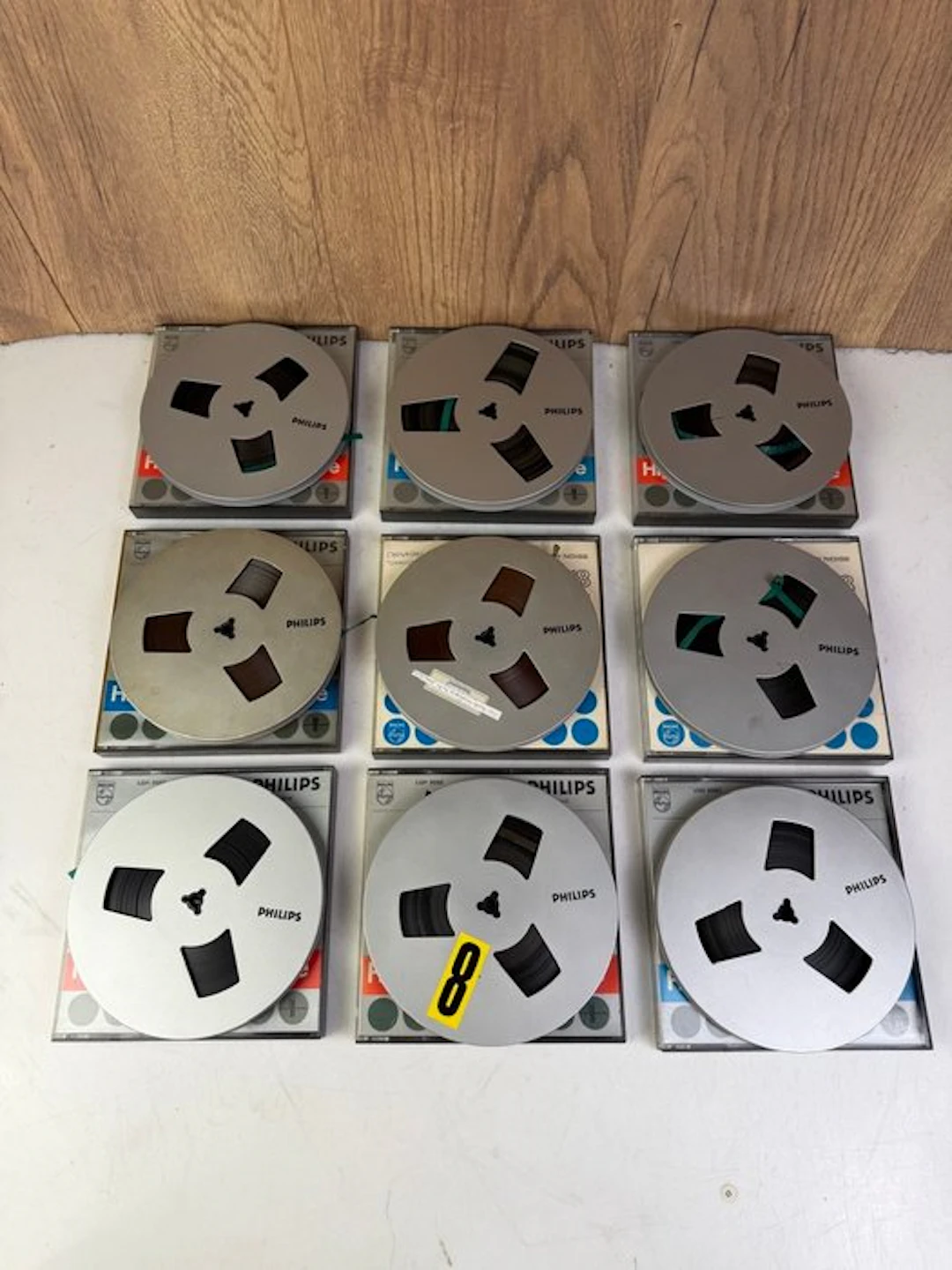 Philips - Reels (Metal Look) - 18 cm reels with tape - 1980