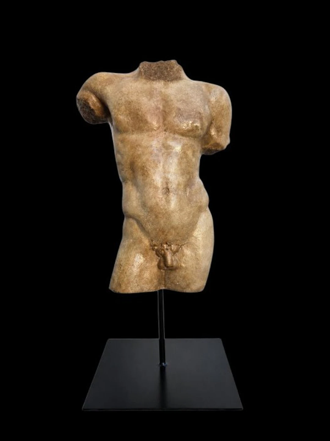 Figure - Male bust in marble dust.