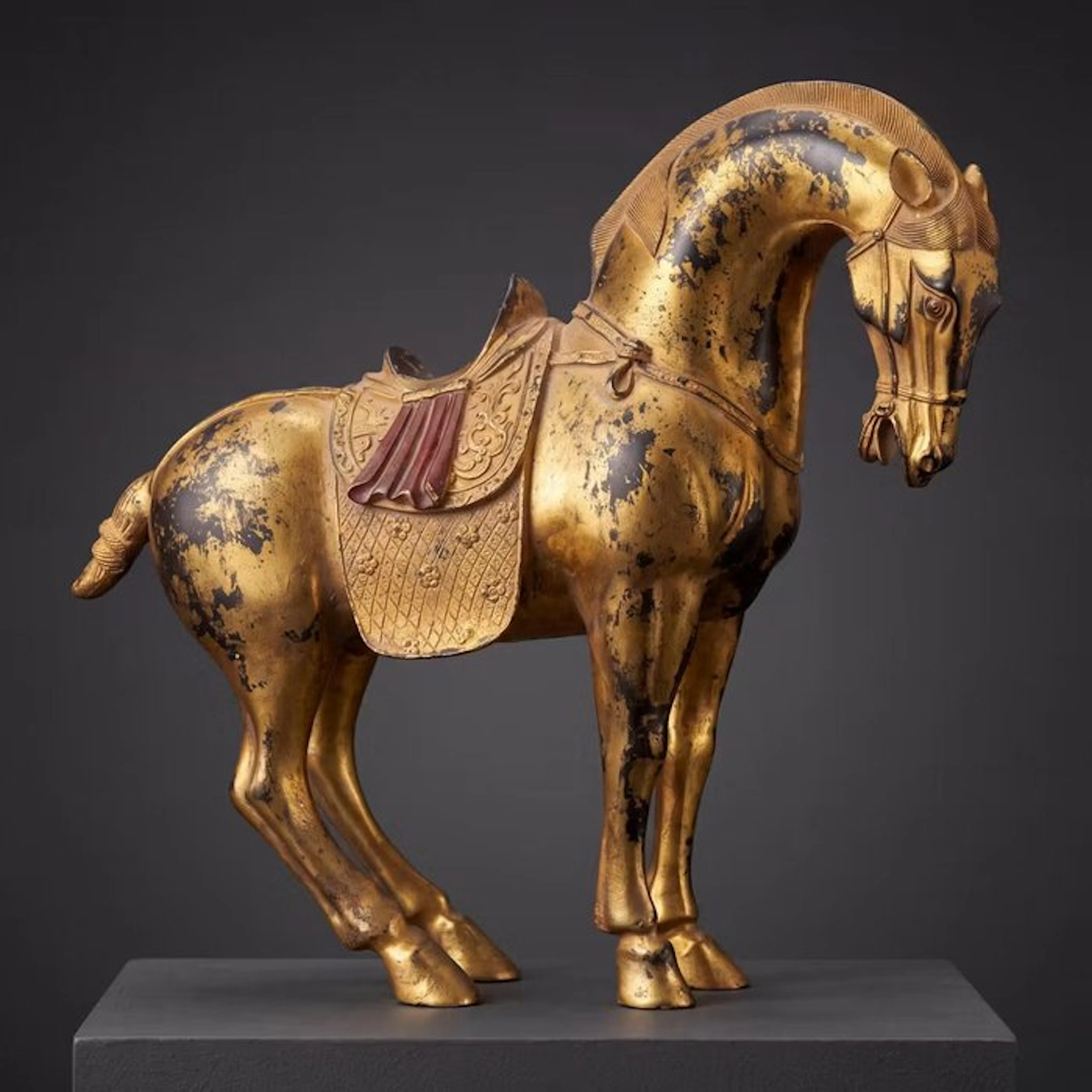 Exclusief Tang-Dynastie stijl paard 26 cm / 2.7 kg - Bronze - China