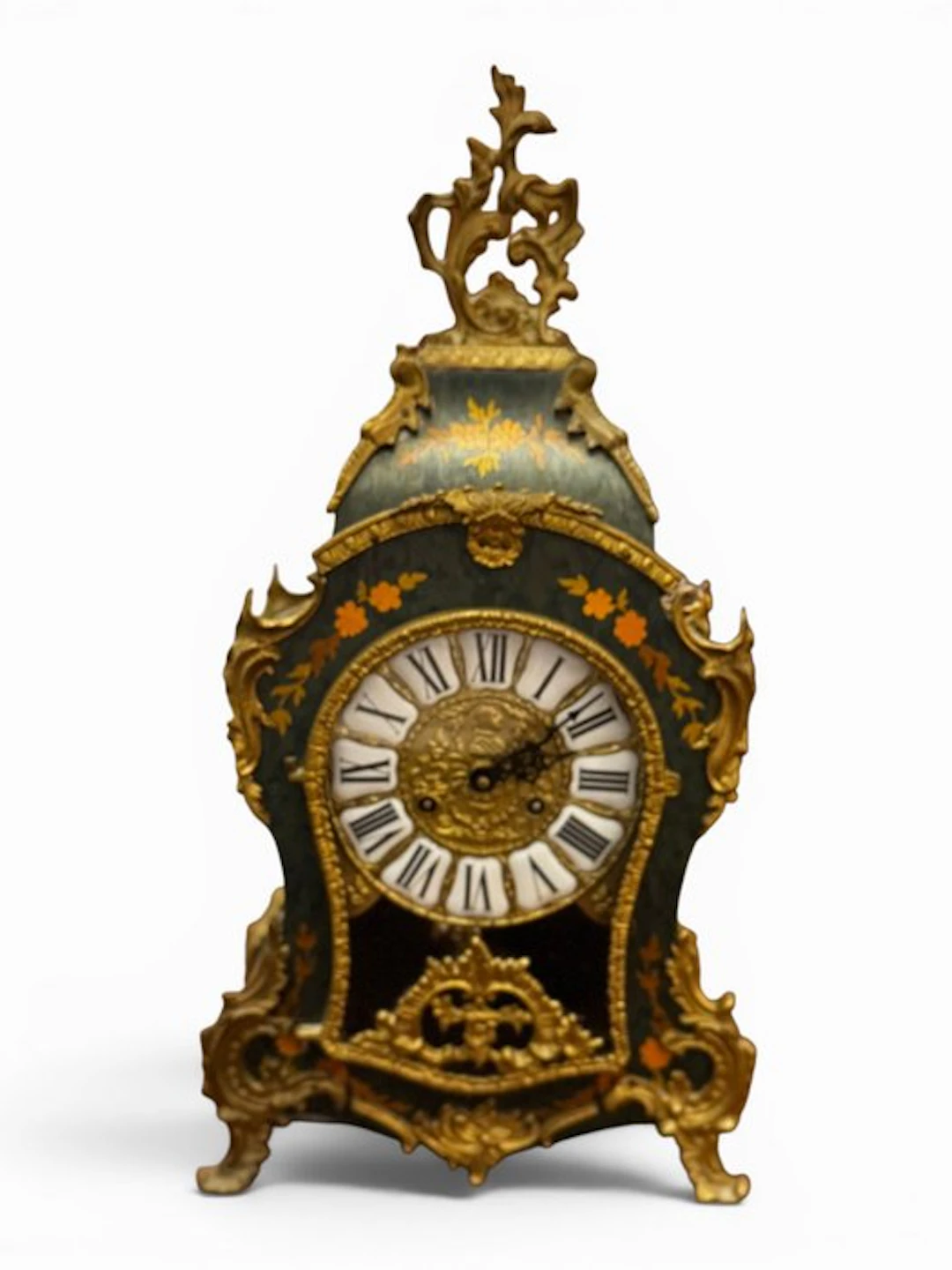 Mantel clock - Brass, Bronze, Wood, Glass - 1960-1970