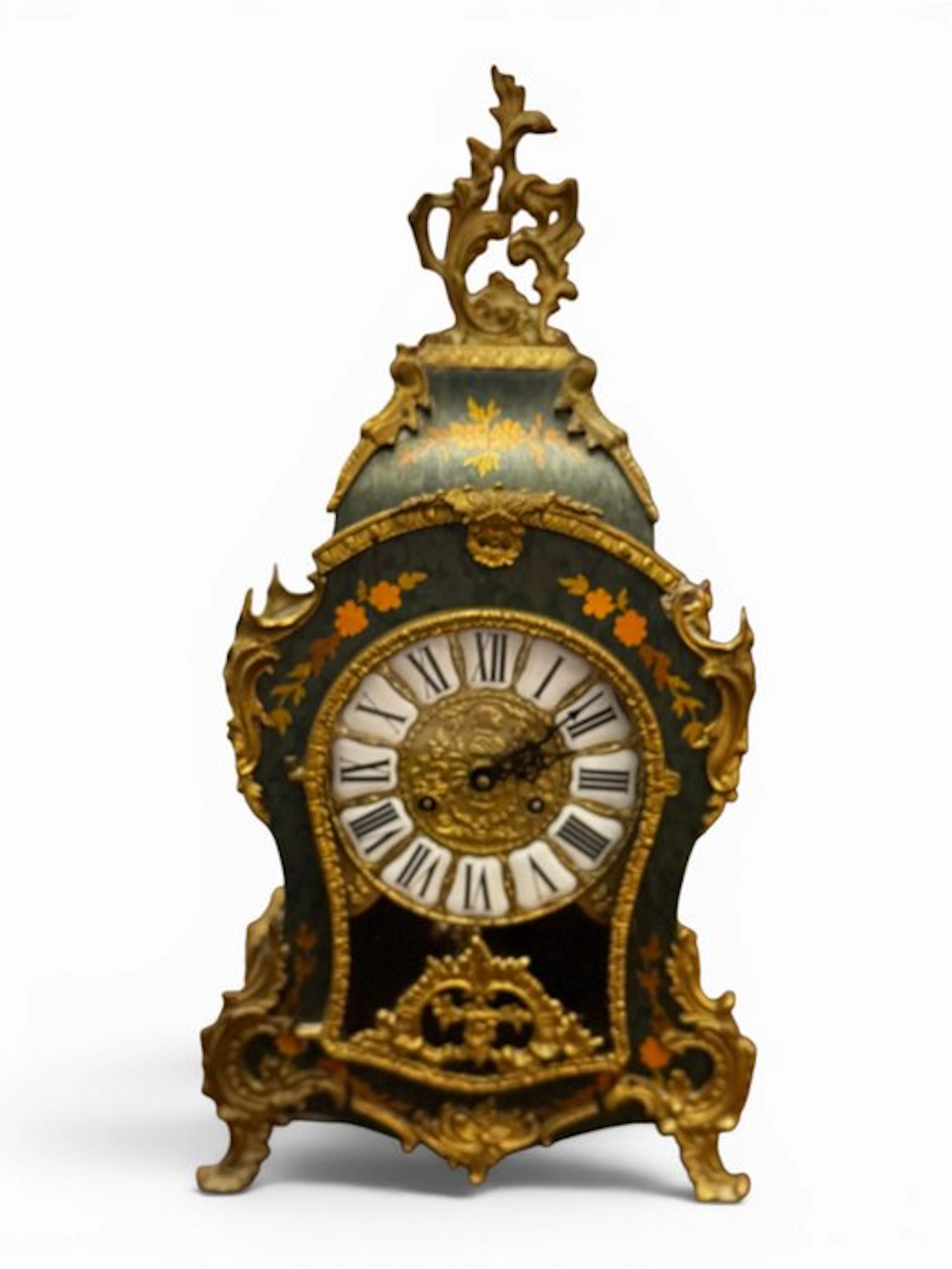Mantel clock - Brass, Bronze, Wood, Glass - 1960-1970