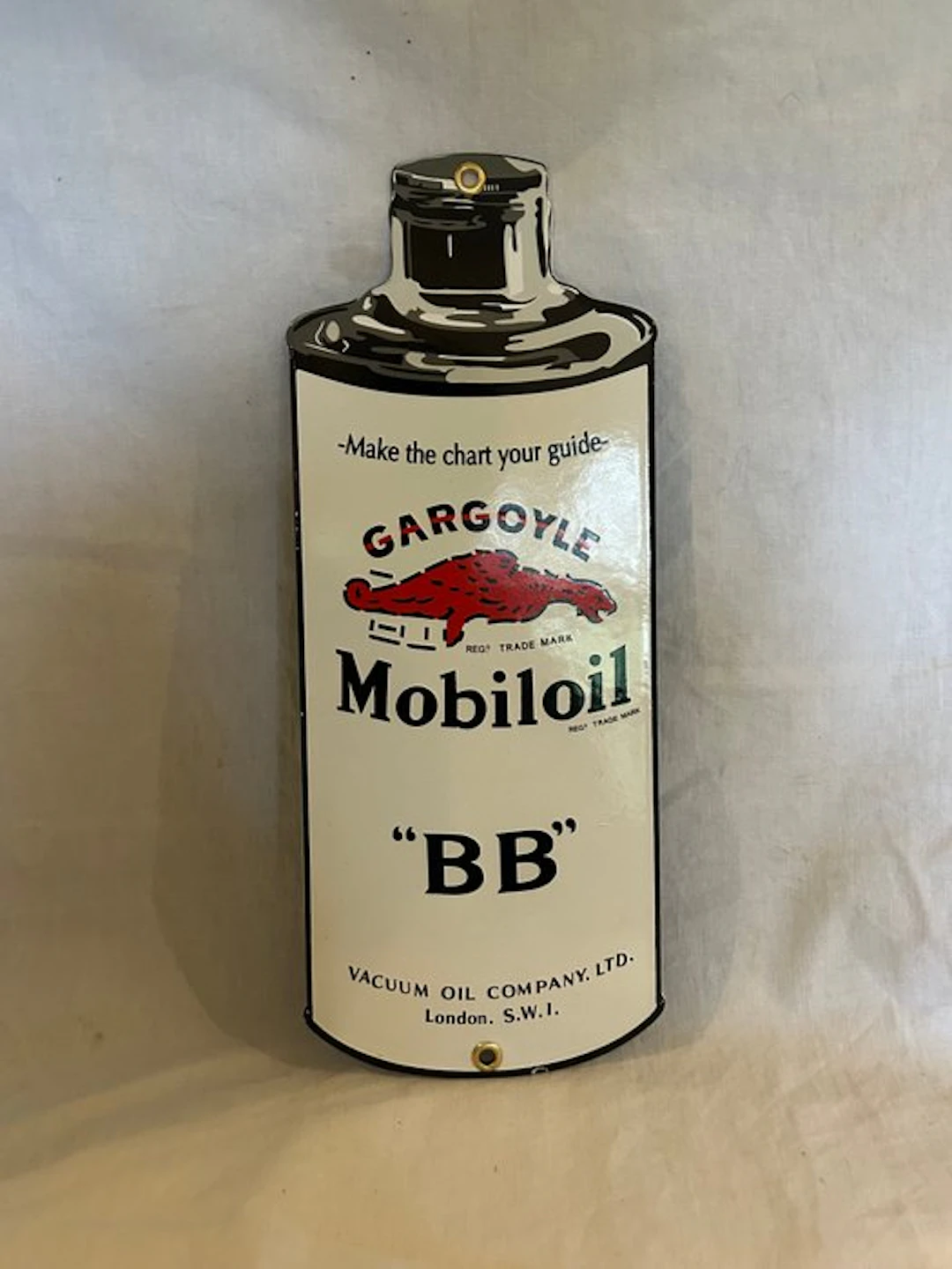 Enamel sign - Mobiloil BB - Enamel sign - Enamel