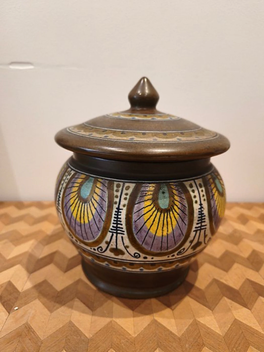 Plateelbakkerij Zuid-Holland - Lidded vase - Ceramic - Art Deco Gouda