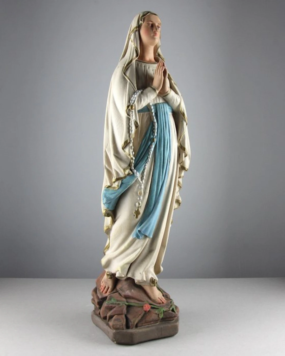 Statuette, Notre Dame de Lourdes - 50 cm - Plaster
