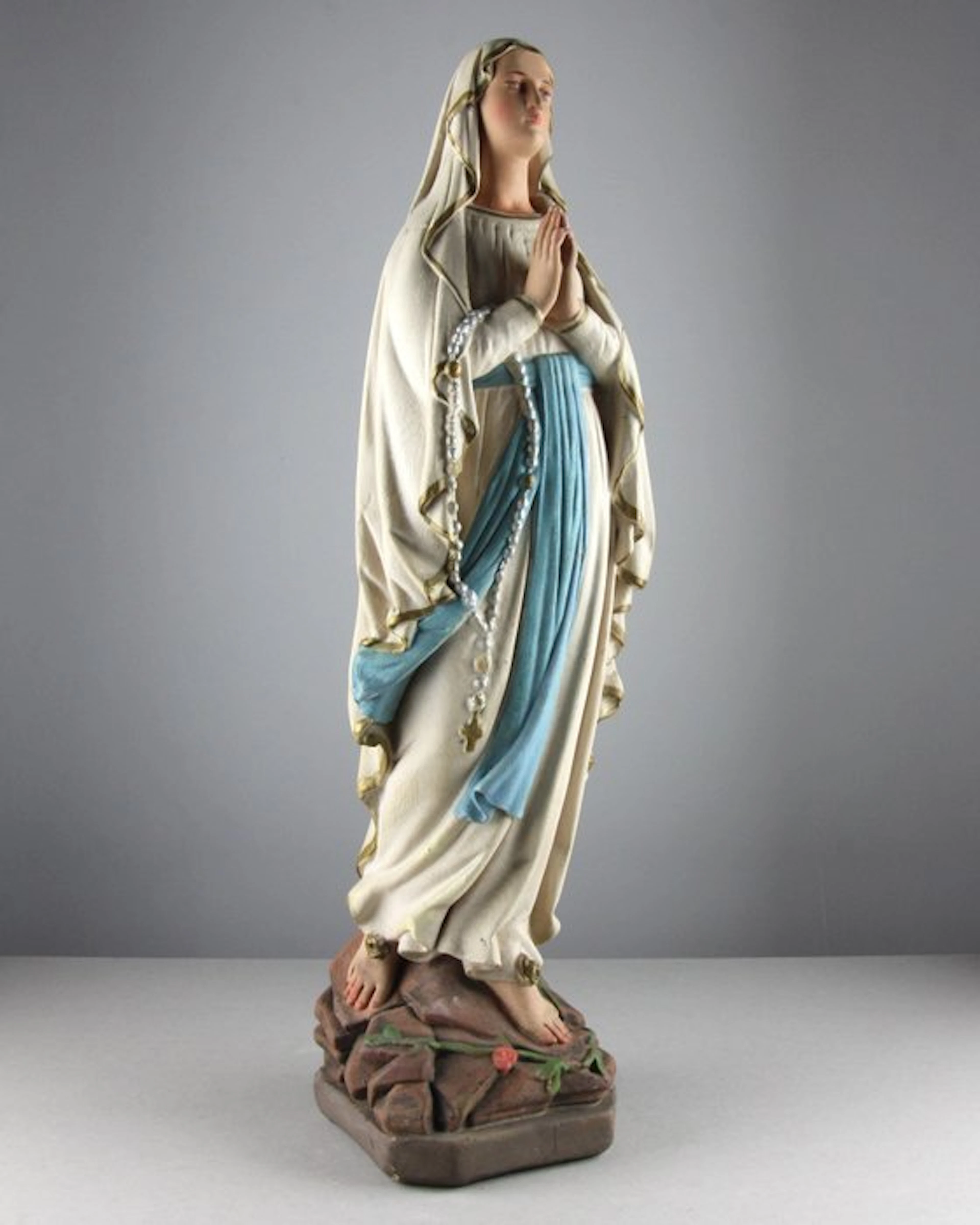 Statuette, Notre Dame de Lourdes - 50 cm - Plaster