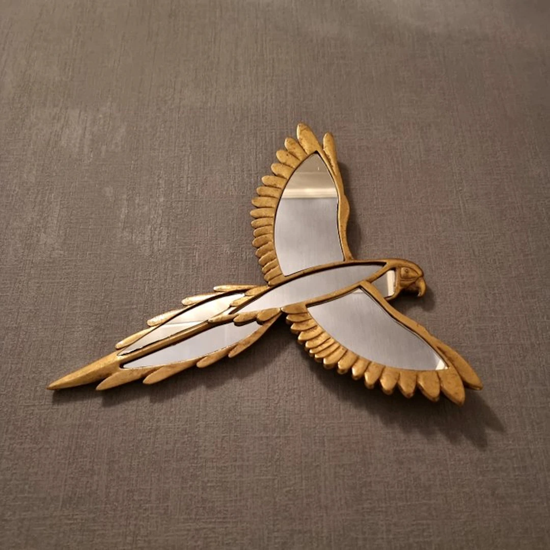 Wall mirror - Glass, Resin - Flying bird mirror