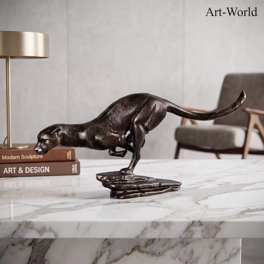 Statue, Rennende Poema 30 cm - 13.5 cm - cast iron