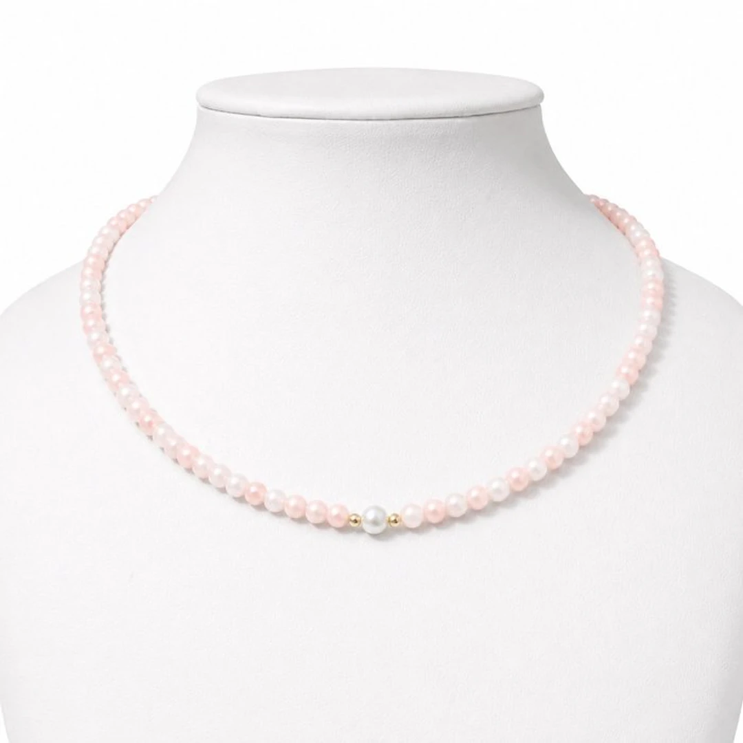 No reserve price - Necklace - 18 kt. Yellow gold Coral