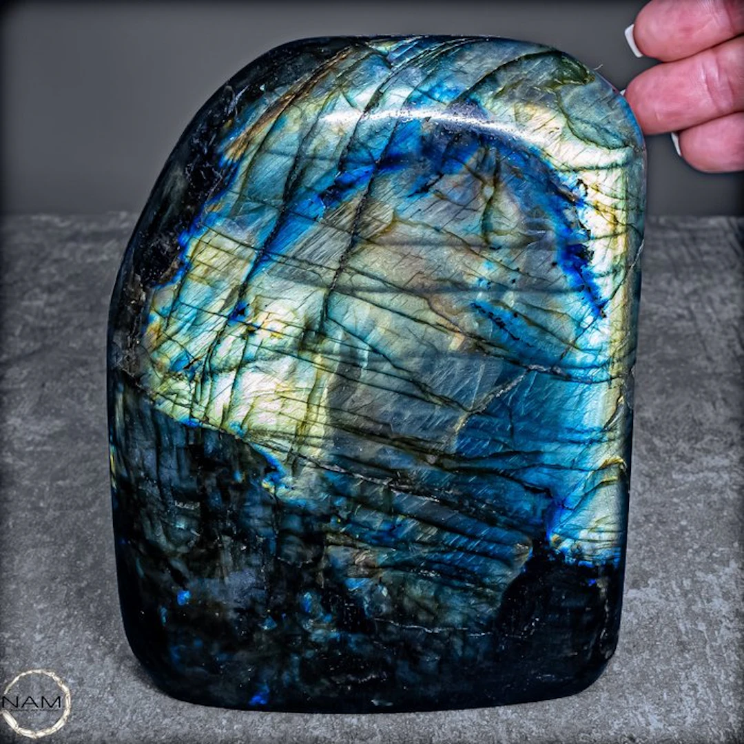 Natural labradorite freeform from Madagascar –...