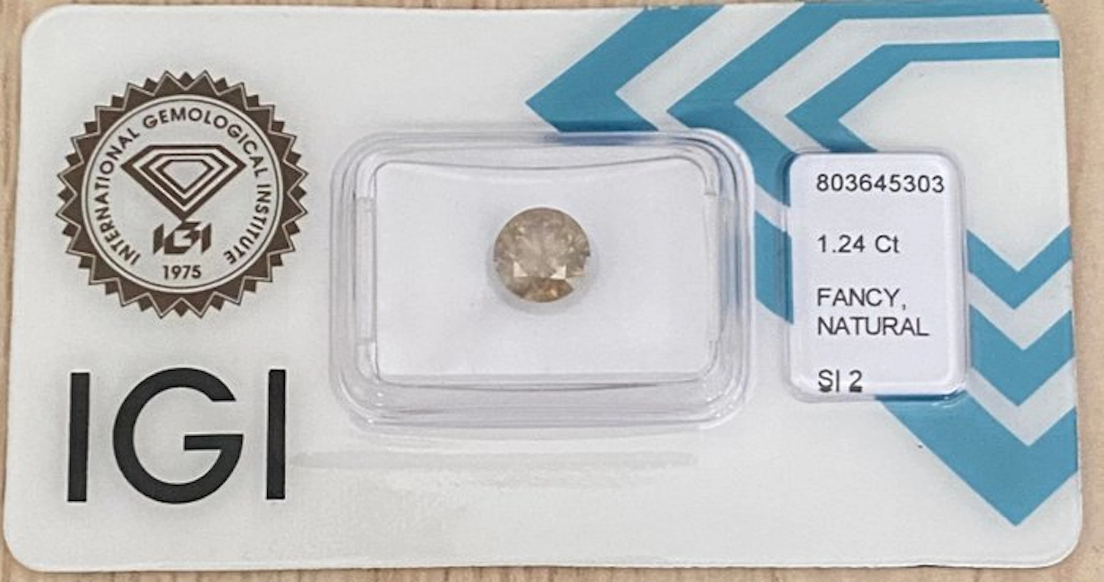 No reserve price - 1 pcs Diamond (Natural) - 1.24 ct...