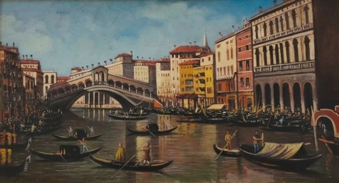 De Gregorio (XX) - Veduta di Venezia dal Ponte di Rialto