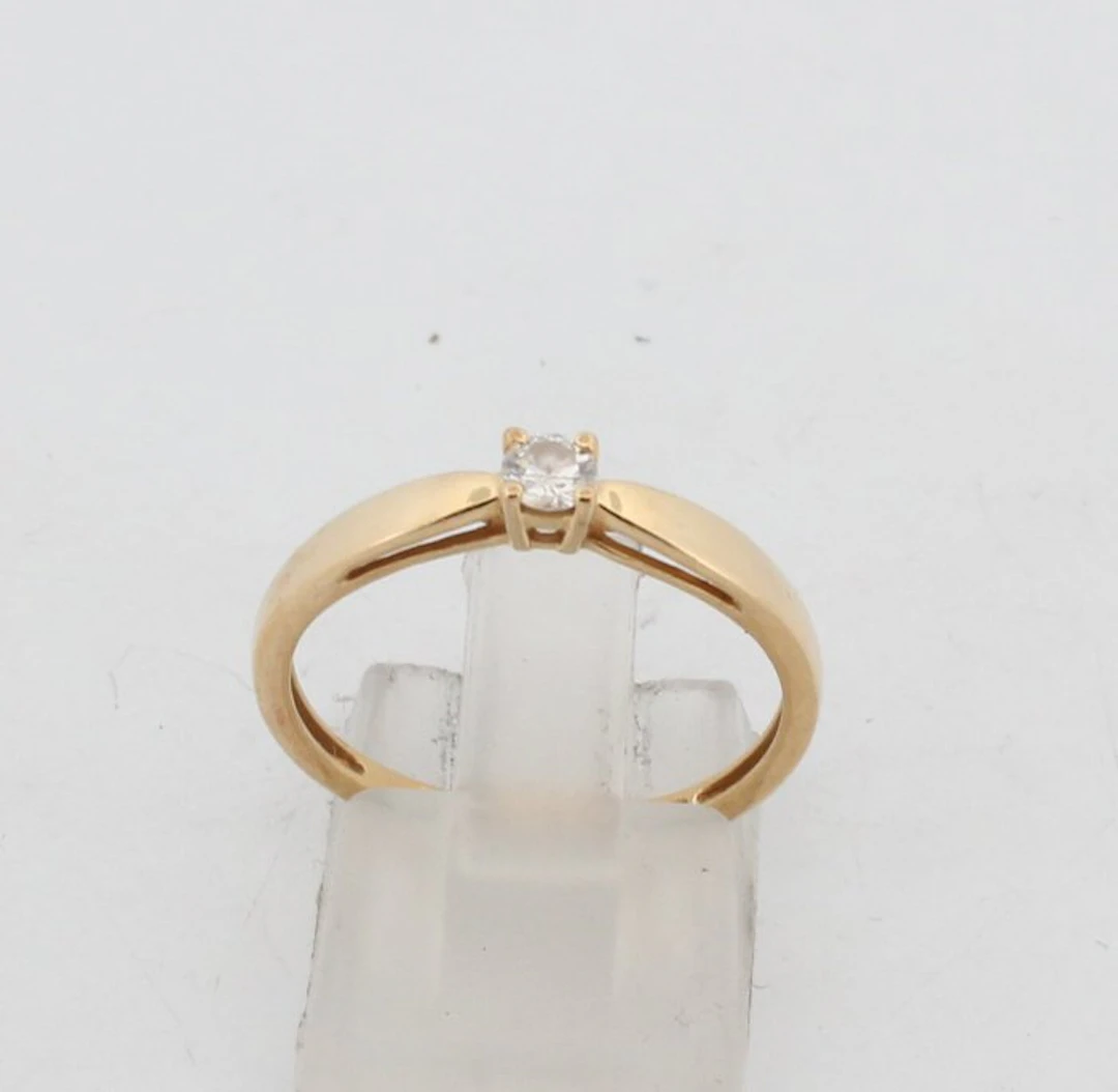 No reserve price - Ring - 18 kt. Yellow gold Diamond (Natural)