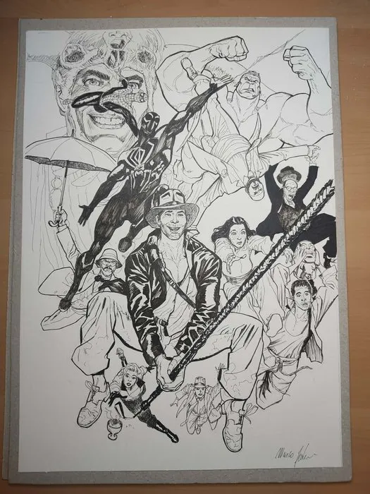 Marco Foderà - 1 Original drawing - indiana Jones...