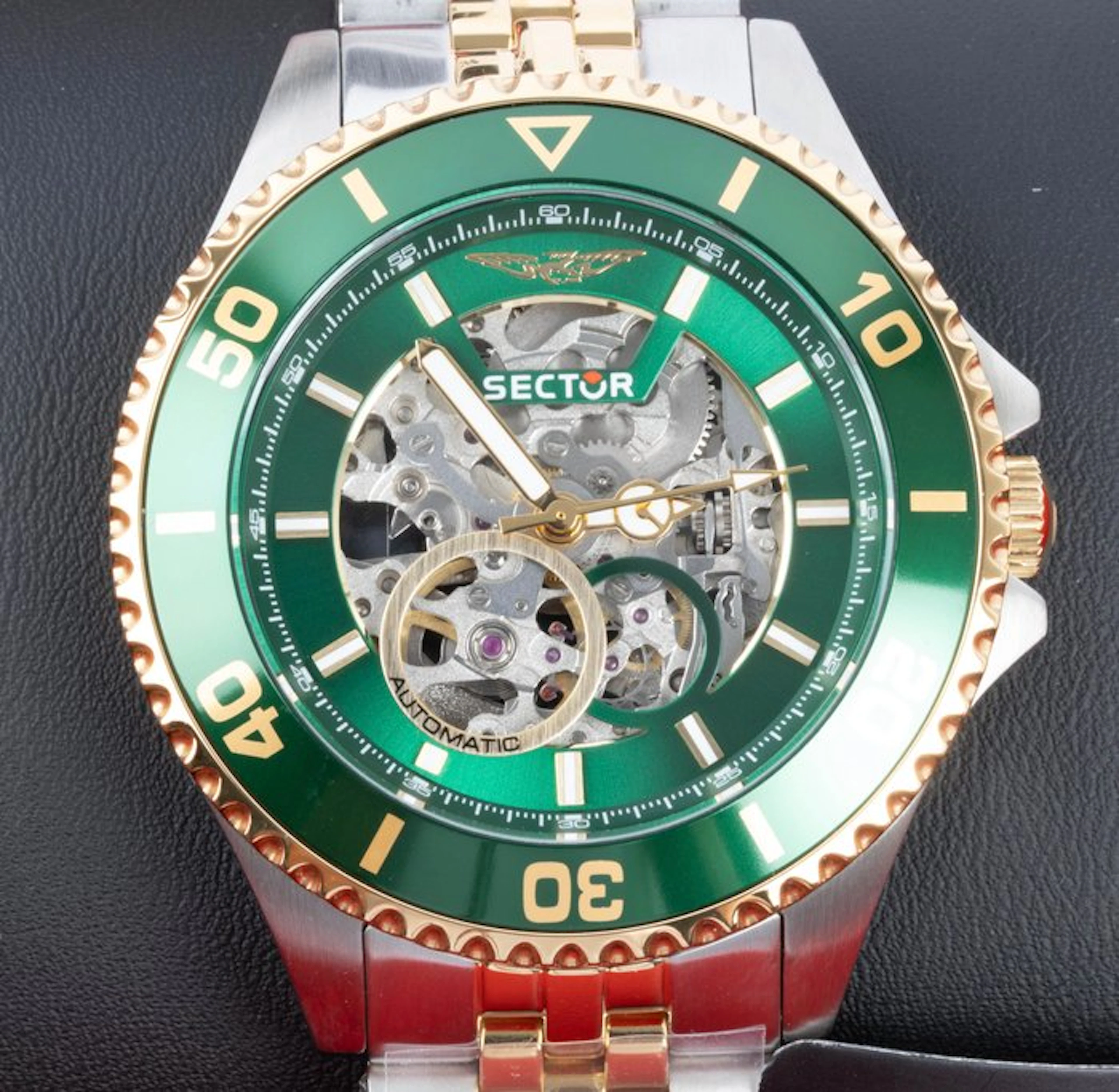Sector - 230 - Automatic - silver/green/gold - 43 mm - No...