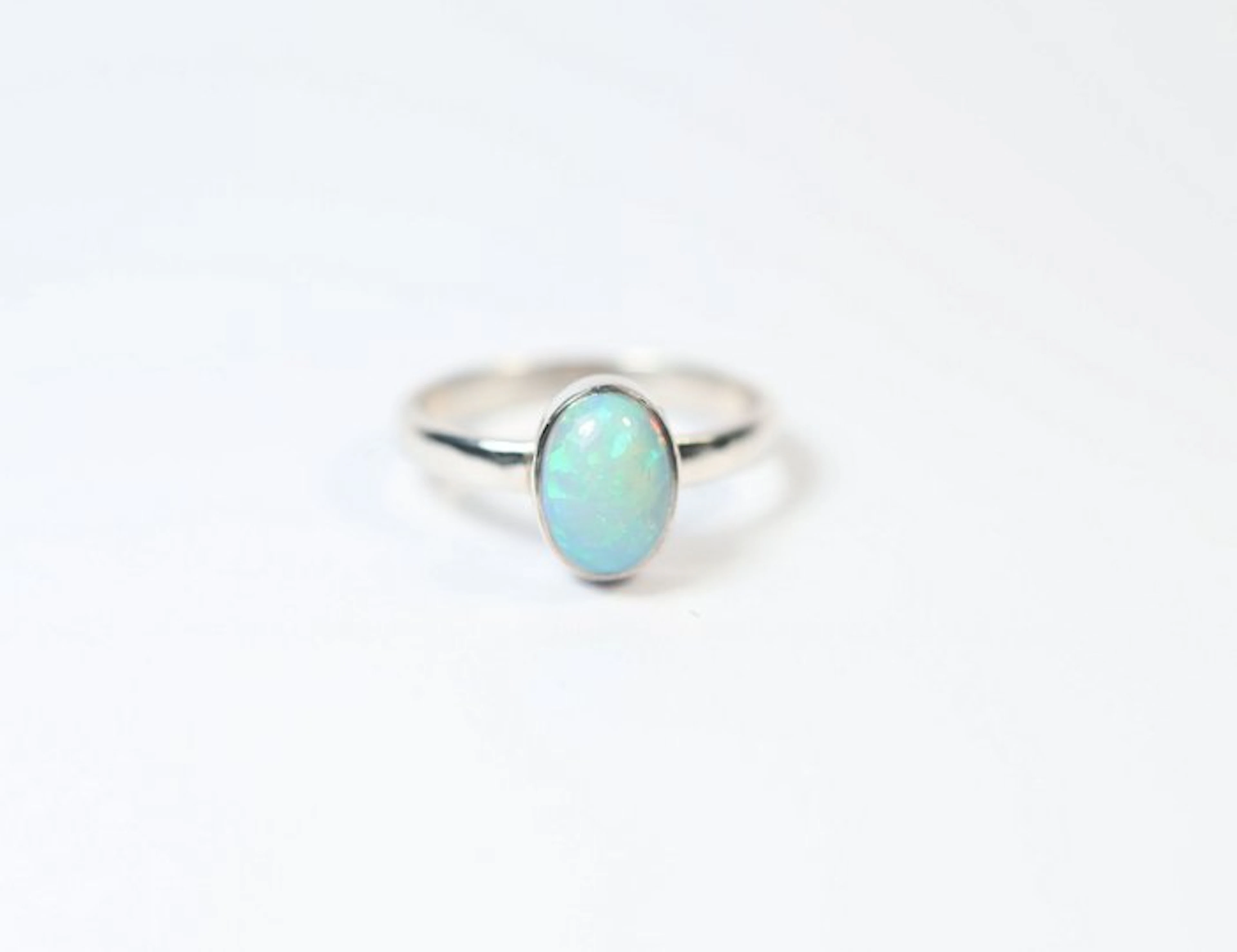 Ethiopian Opal / Welo Opal Ring / Cabochon / new- 2.62 g - (1)