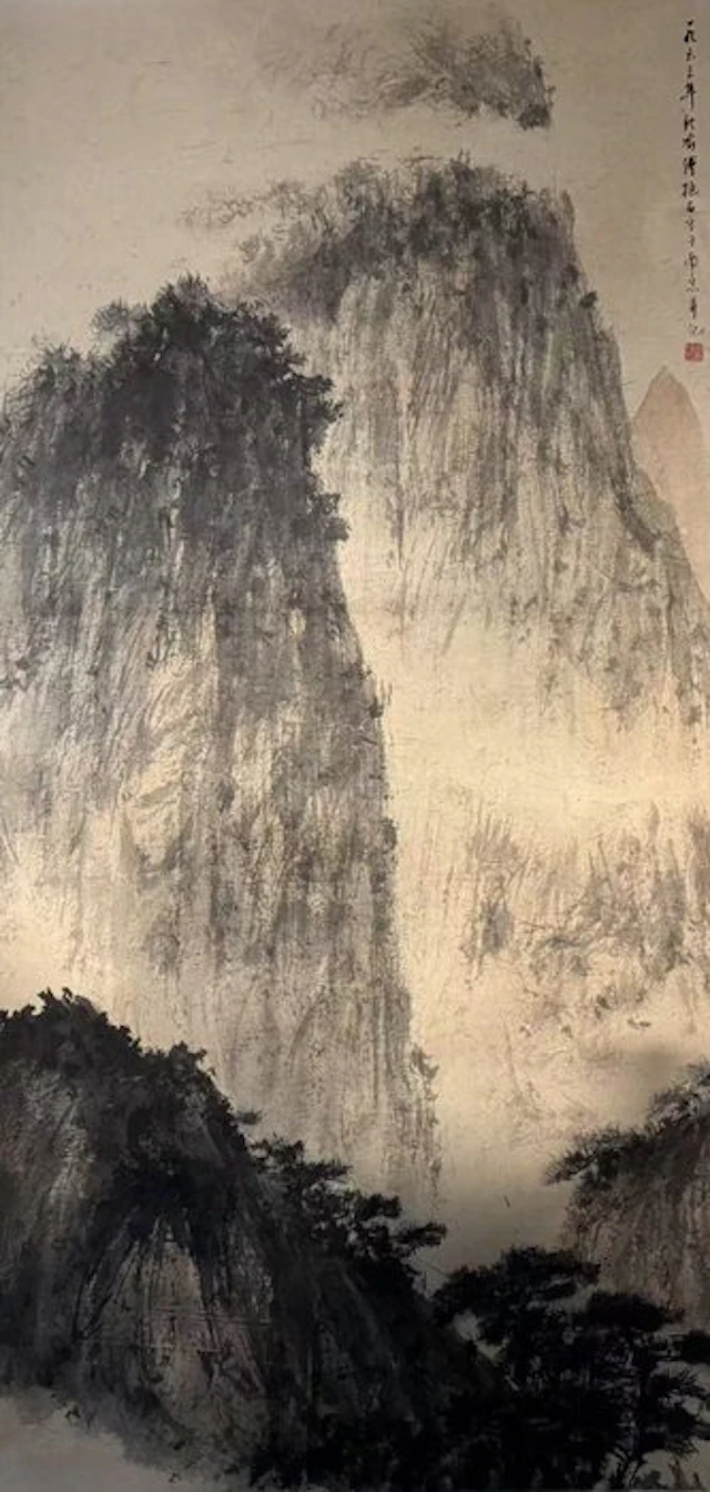 INK AND COLOR ON PAPER PAINTING‘LANDSCAPE'《山水》 - Attributed to - China