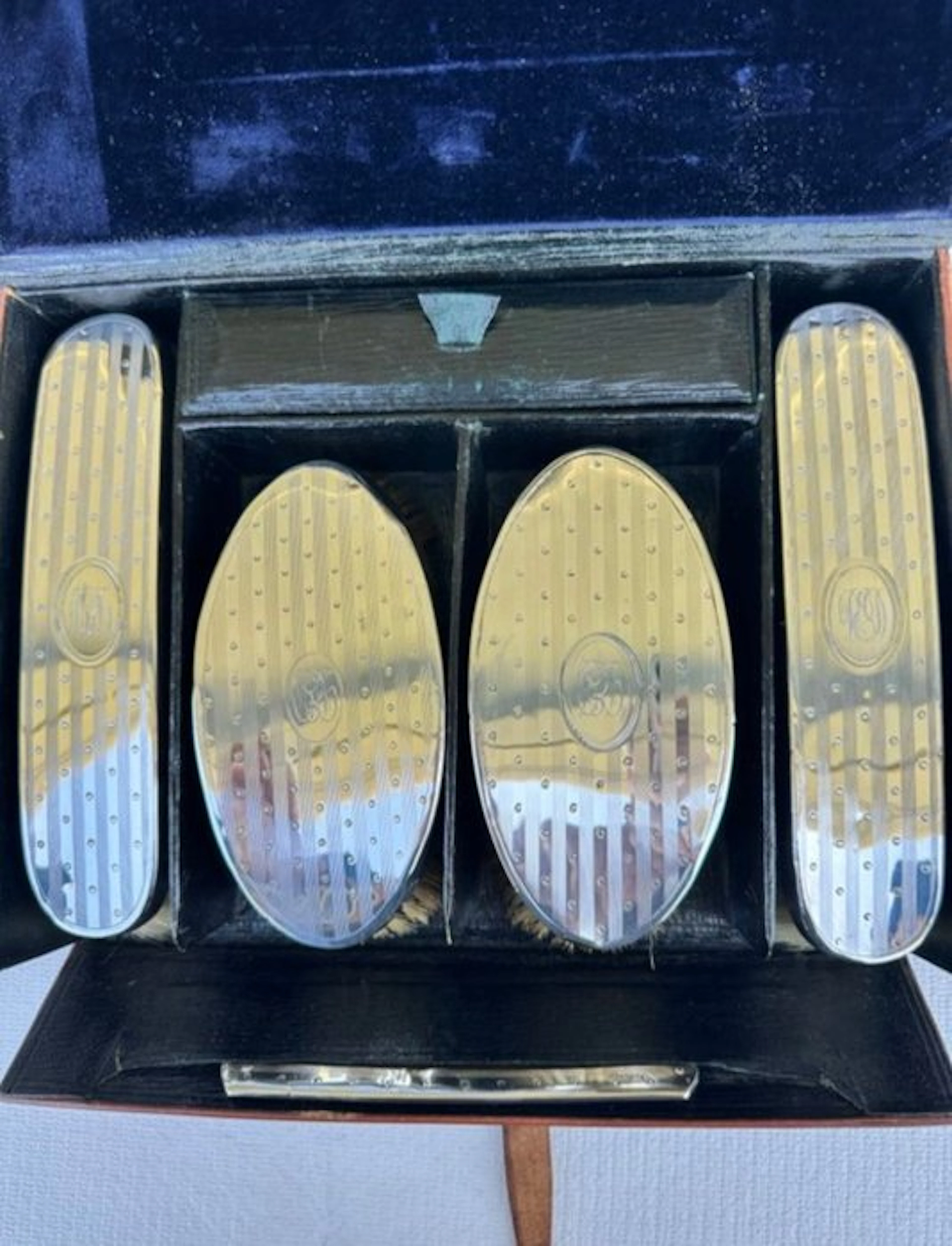 Vanity travel set - Antique - Sterling Silver
