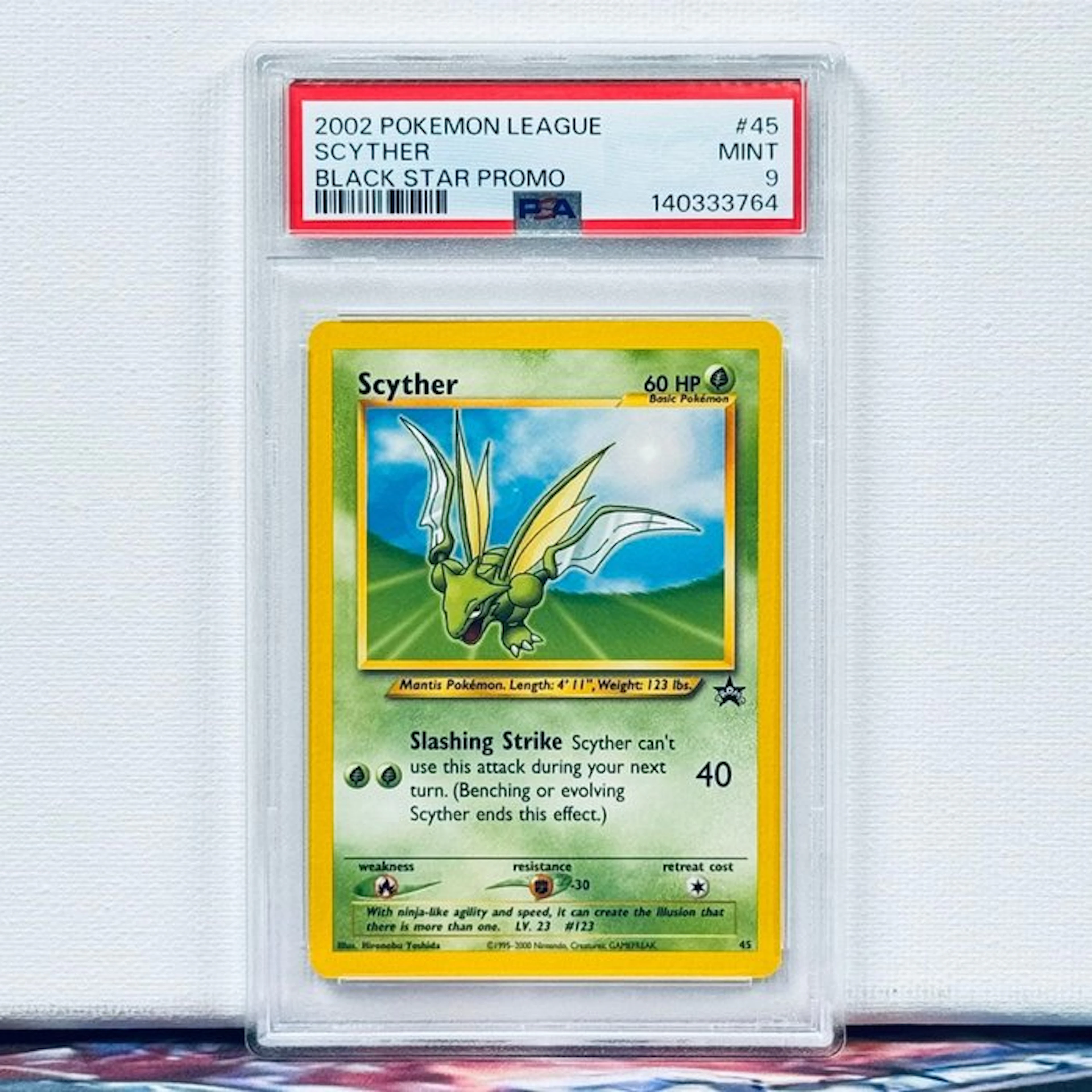 Pokémon Graded card - SCYTHER #45 2002 POKEMON LEAGUE...