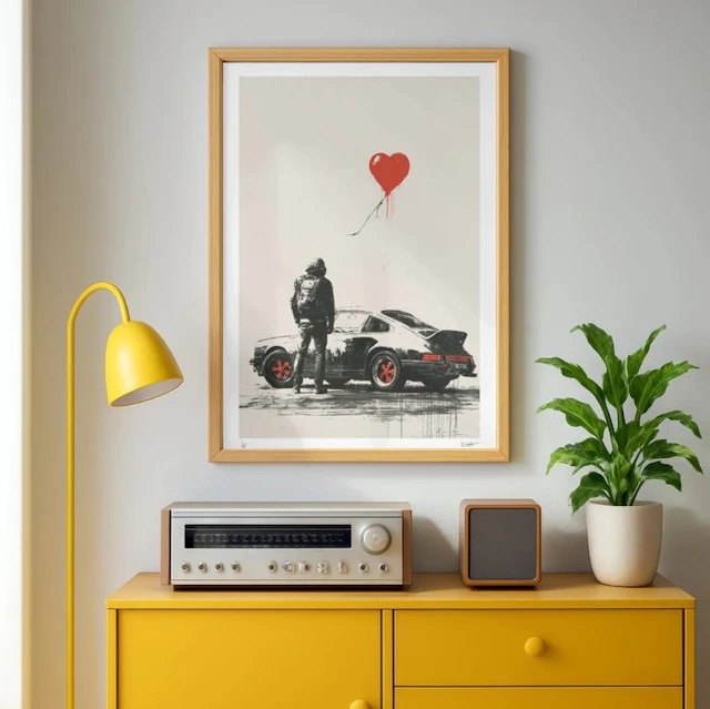 DALT - Porsche 911 – Love Is A Risk – 40x60 cm