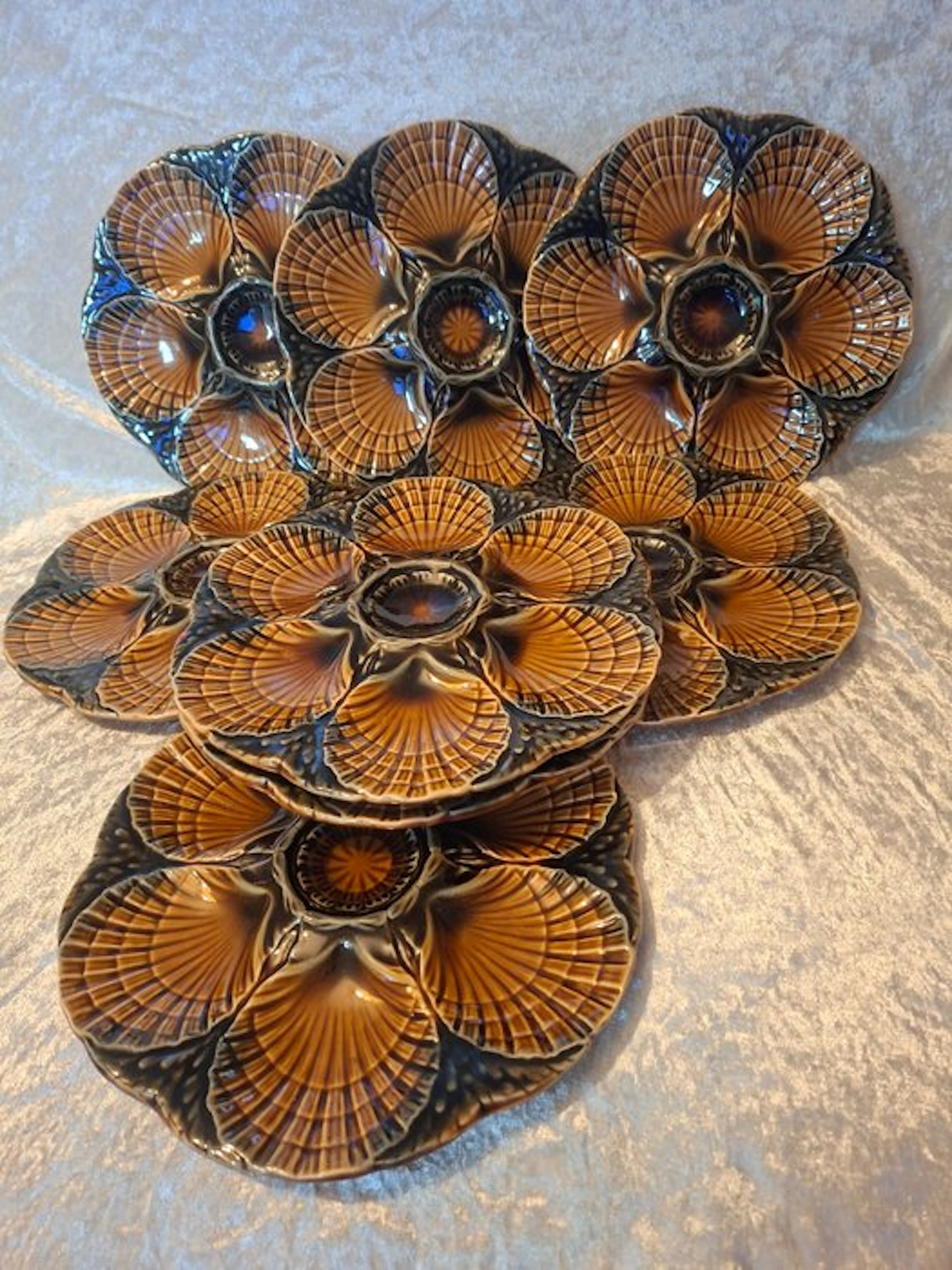Sarreguemines - Dinner plate (8) - Ceramic - Sarguemines plates