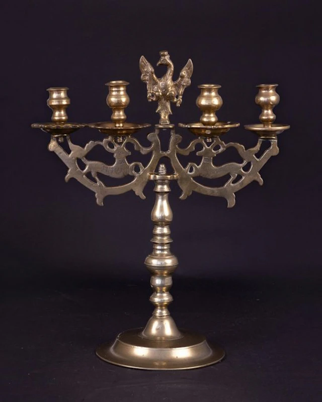 Judaica: Shabbat/sabbath Candelabrum - Candelabrum - Brass