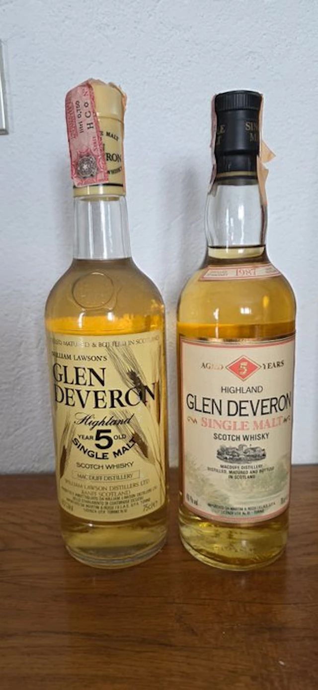Glen Deveron 5yo + Glen Deveron 1987 5yo - 75cl, 70cl - 2 bottles