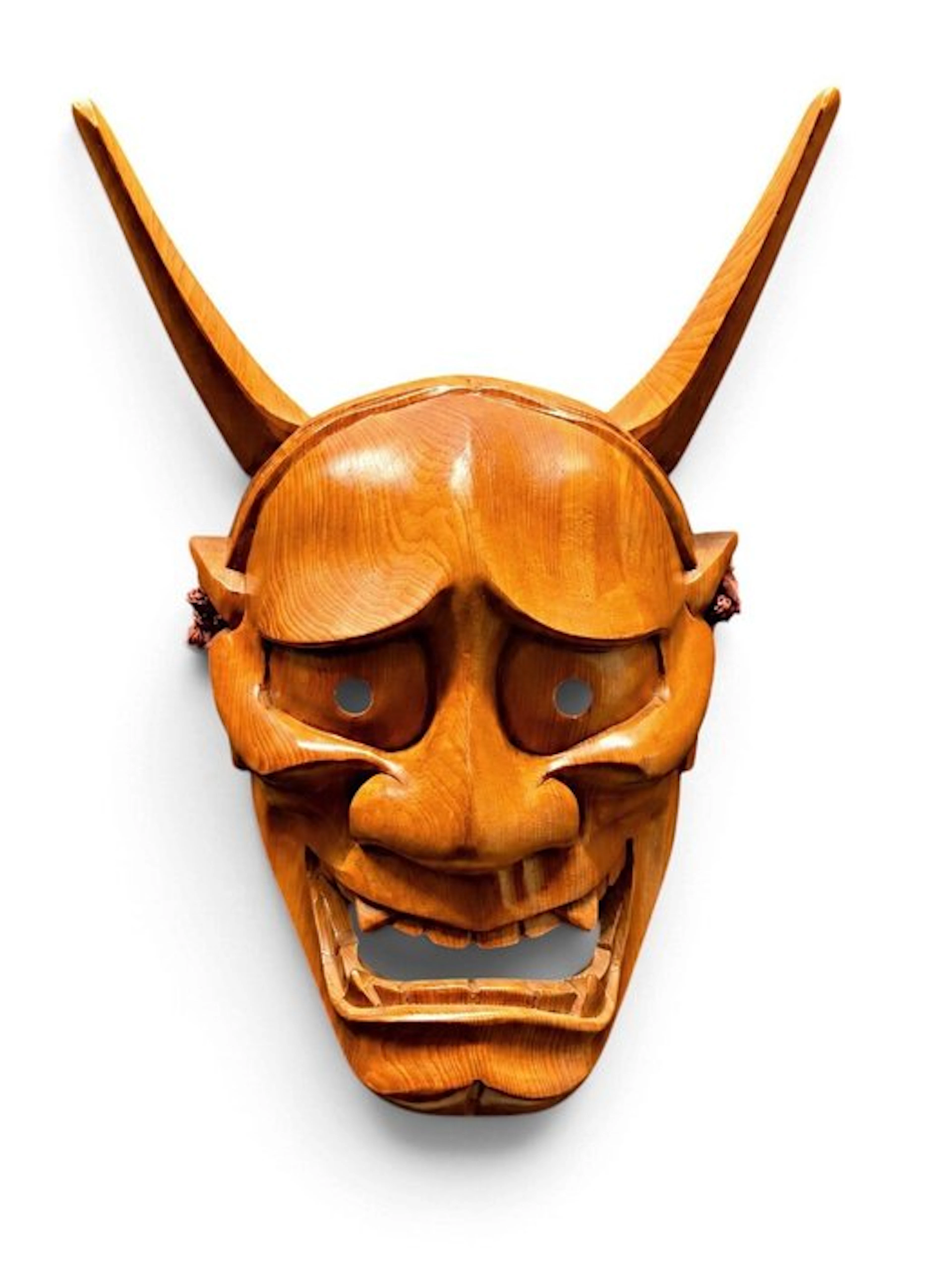 Mask - Wood - Carved Wooden Hannya Mask (No reserve price)