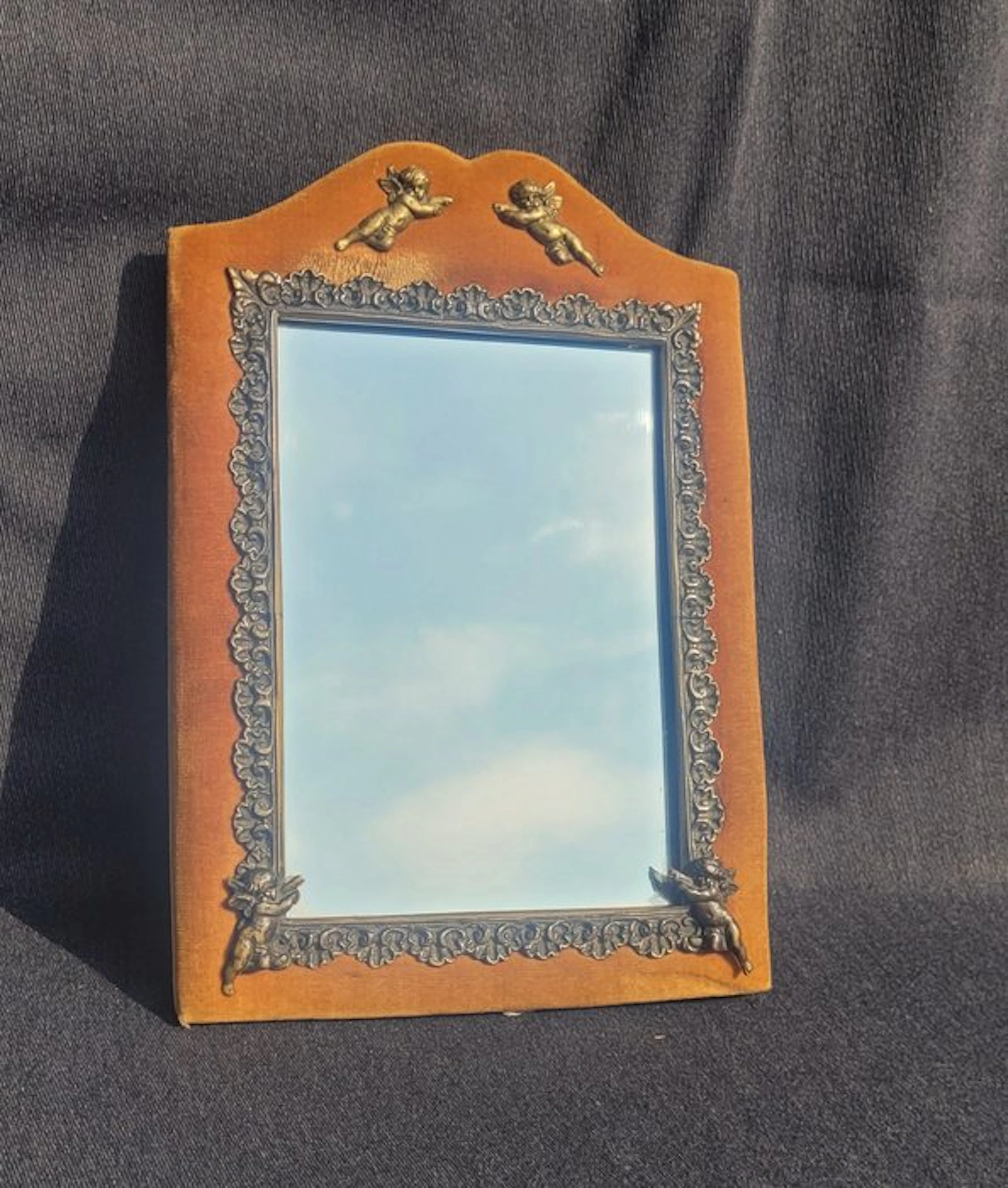 Table mirror - Bronze, Velvet, Silk
