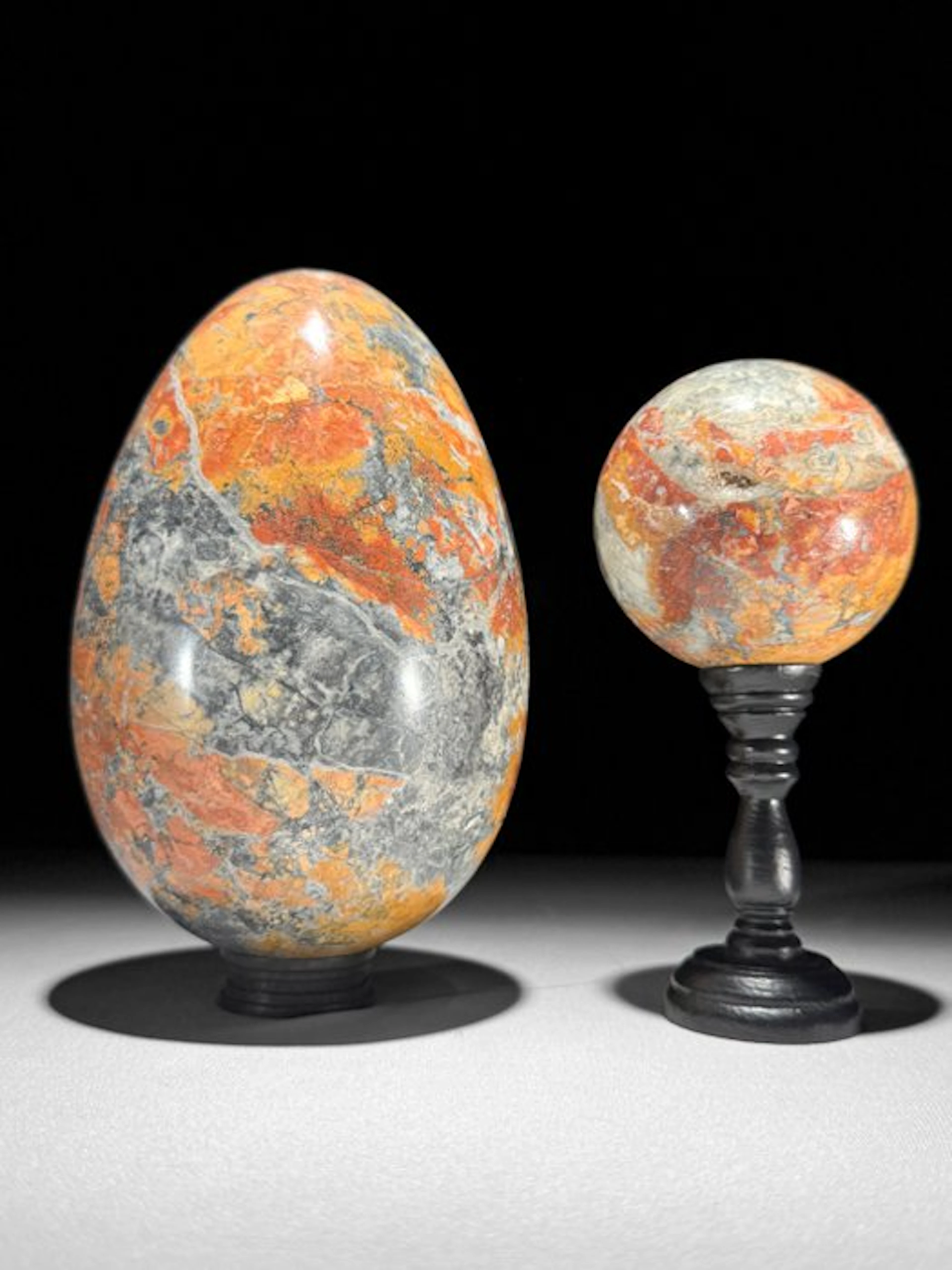 NO RESERVE PRICE - Beautiful Pair of Red Maligano Jasper...