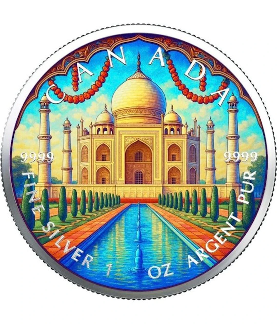 Canada. 5 Dollars 2025 Taj Mahal 1 oz (.999) mit CoA