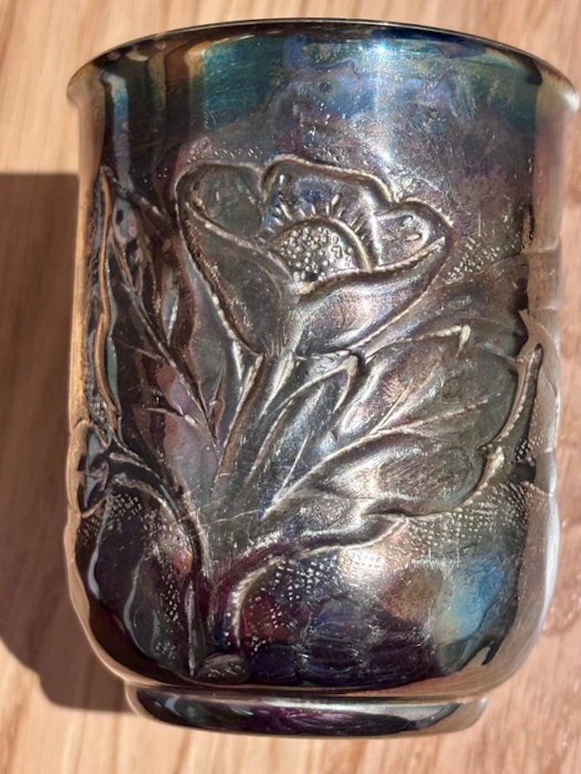 Beaker - Silver - Antique Art Nouveau cup
