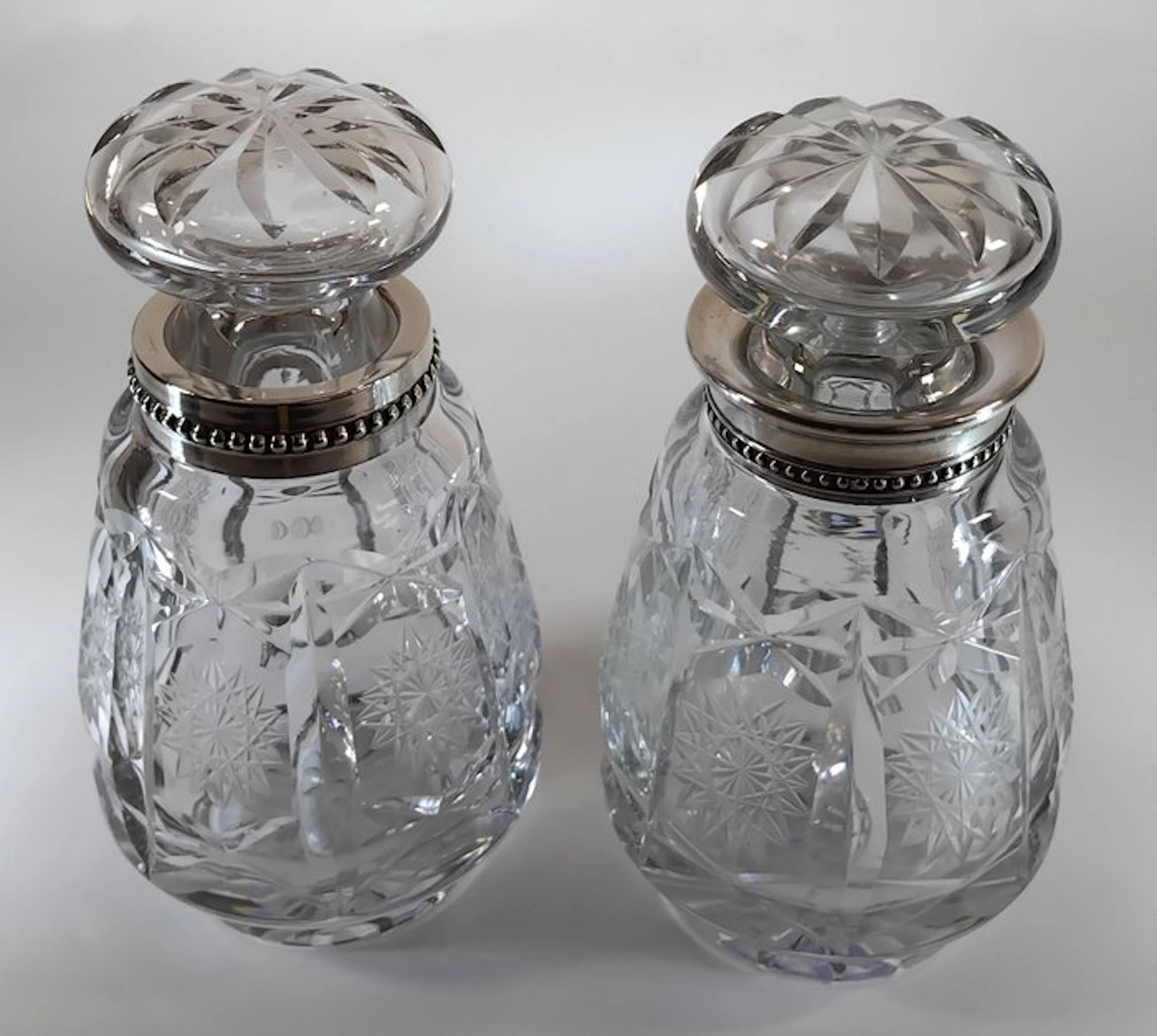 Perfume flask (2) - .916 (88 Zolotniki) silver