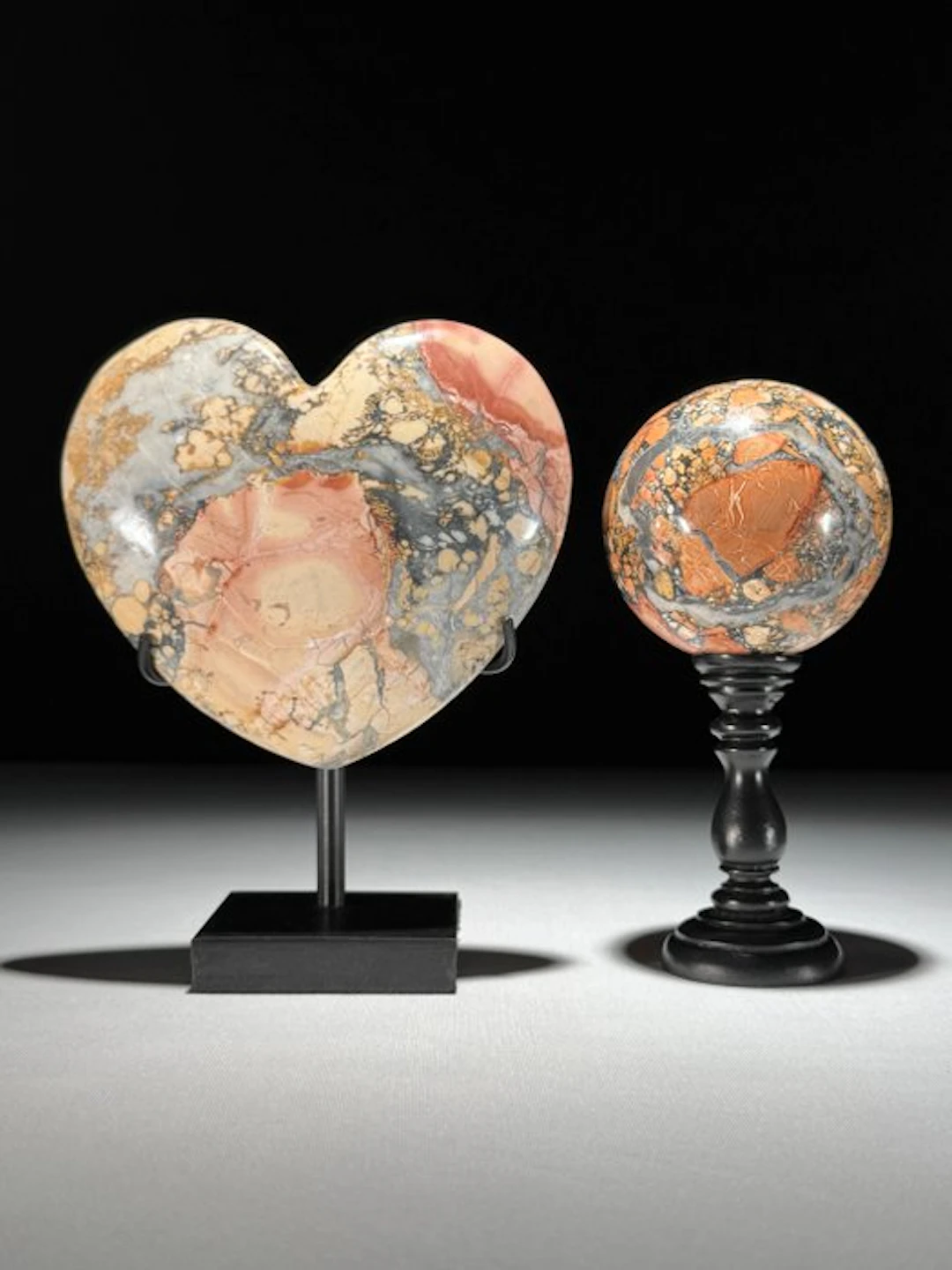 NO RESERVE PRICE - Wonderful Pair of Red Maligano Jasper...