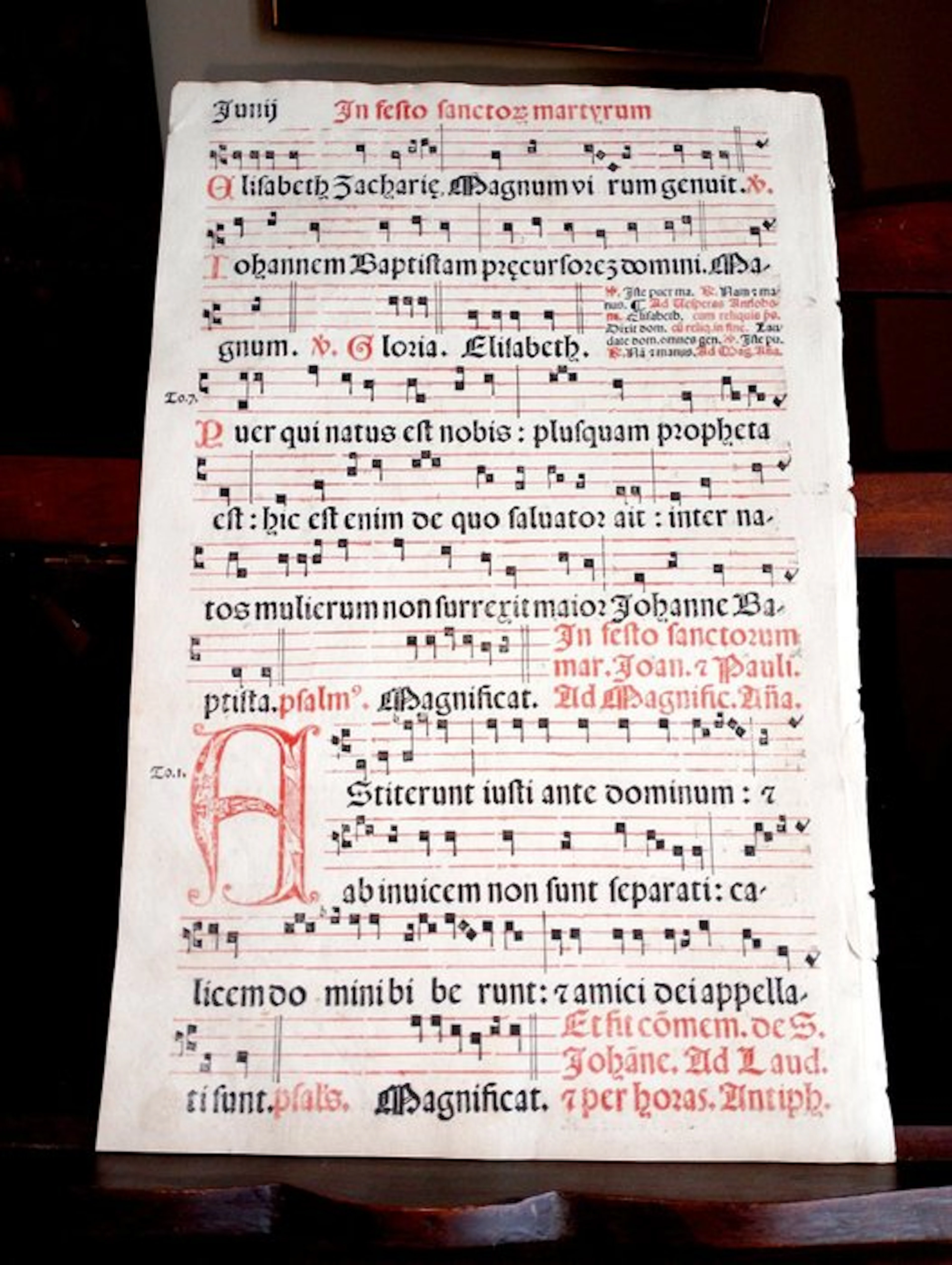 Catholic Church - Antiphonarium Romanum sheet Italian...