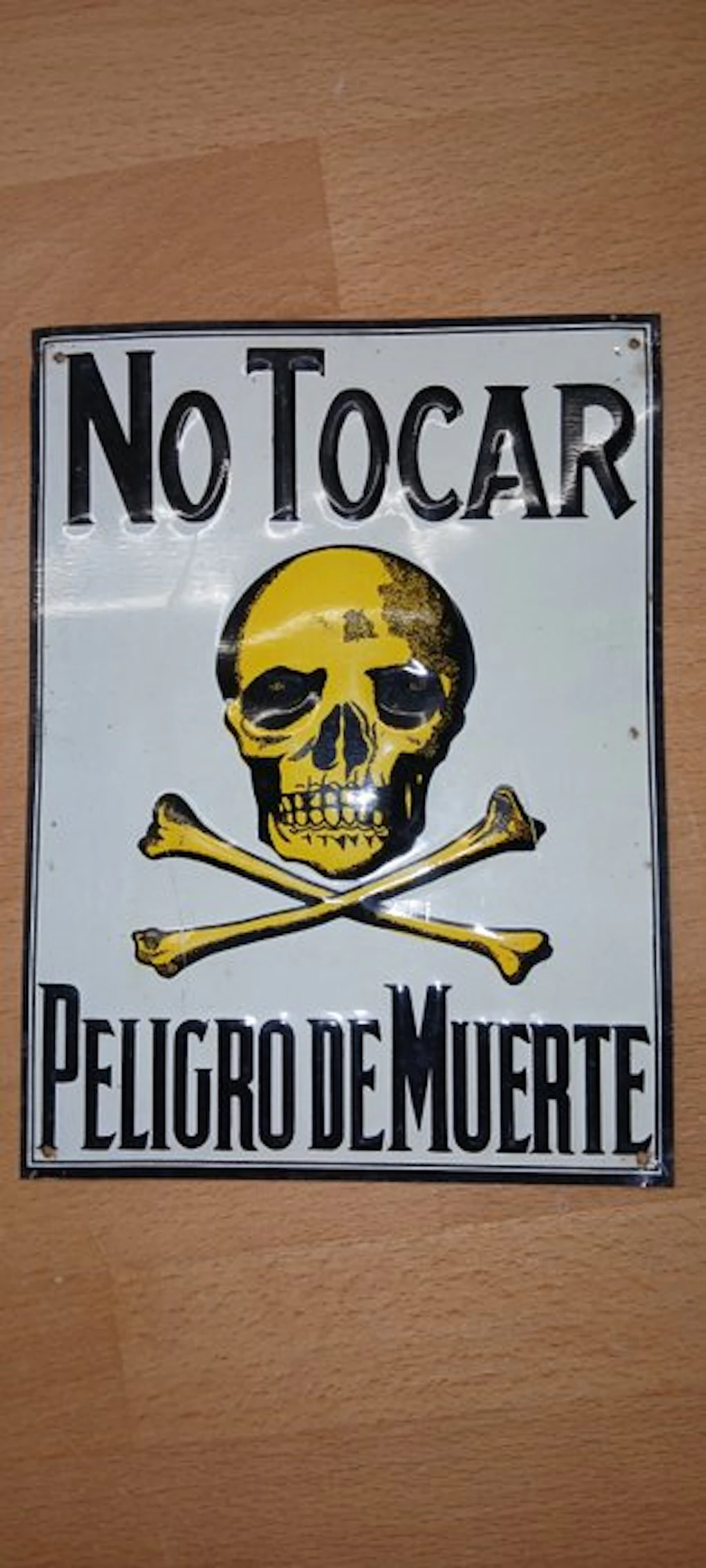 Adolfo Hielscher - Do Not Touch - Danger of Death - Enamel sign - Enamel, Metal