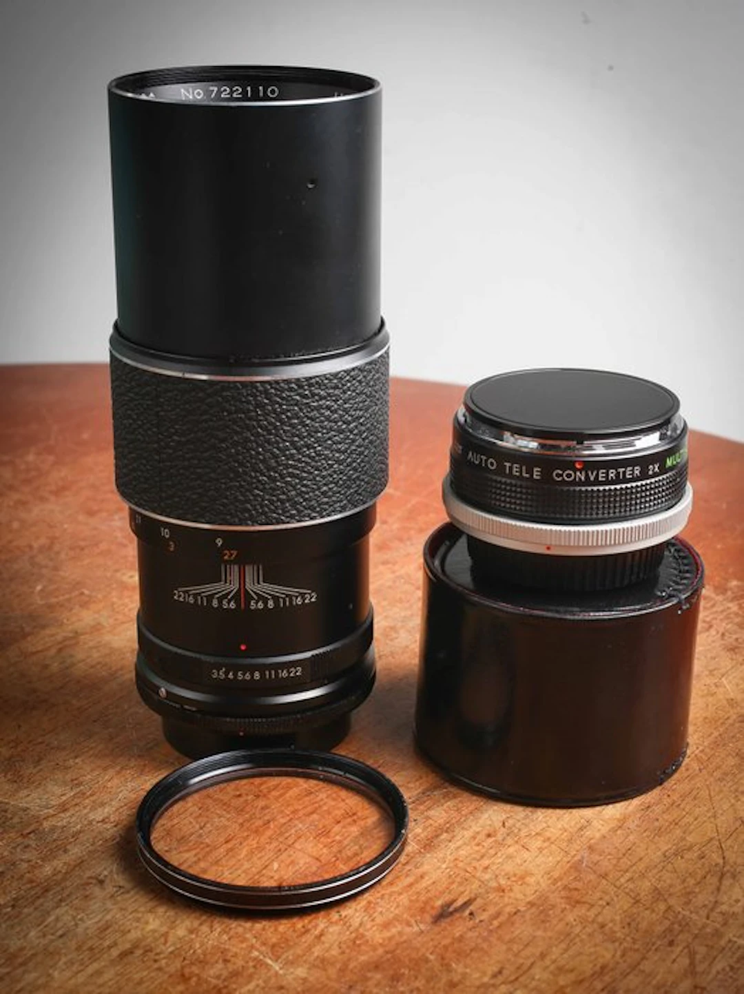 Unitor 200mm 3,5 + Doubleur monture Canon FD Telelens