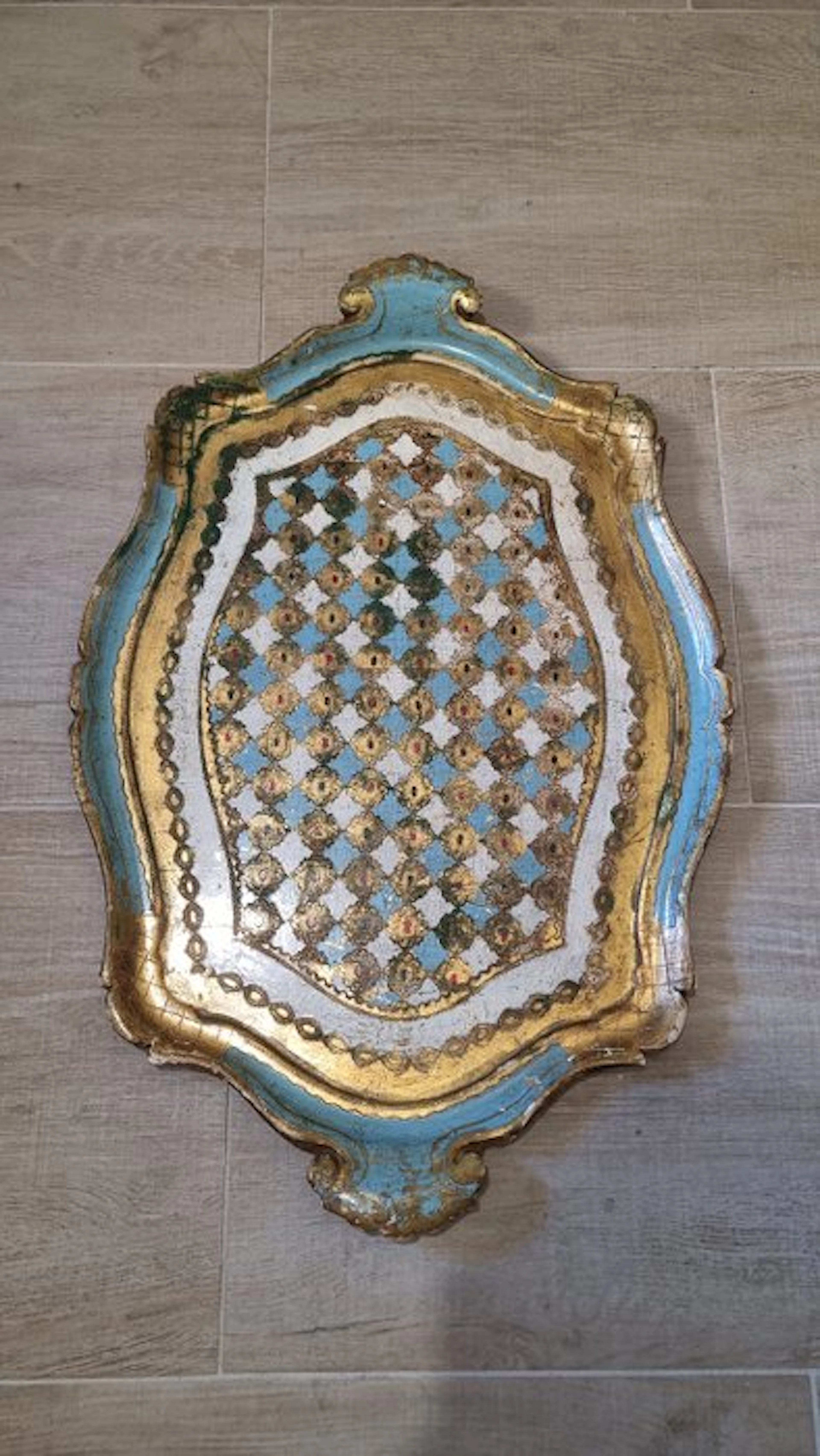 Decorative tray - Italy - Florentine hand-painted