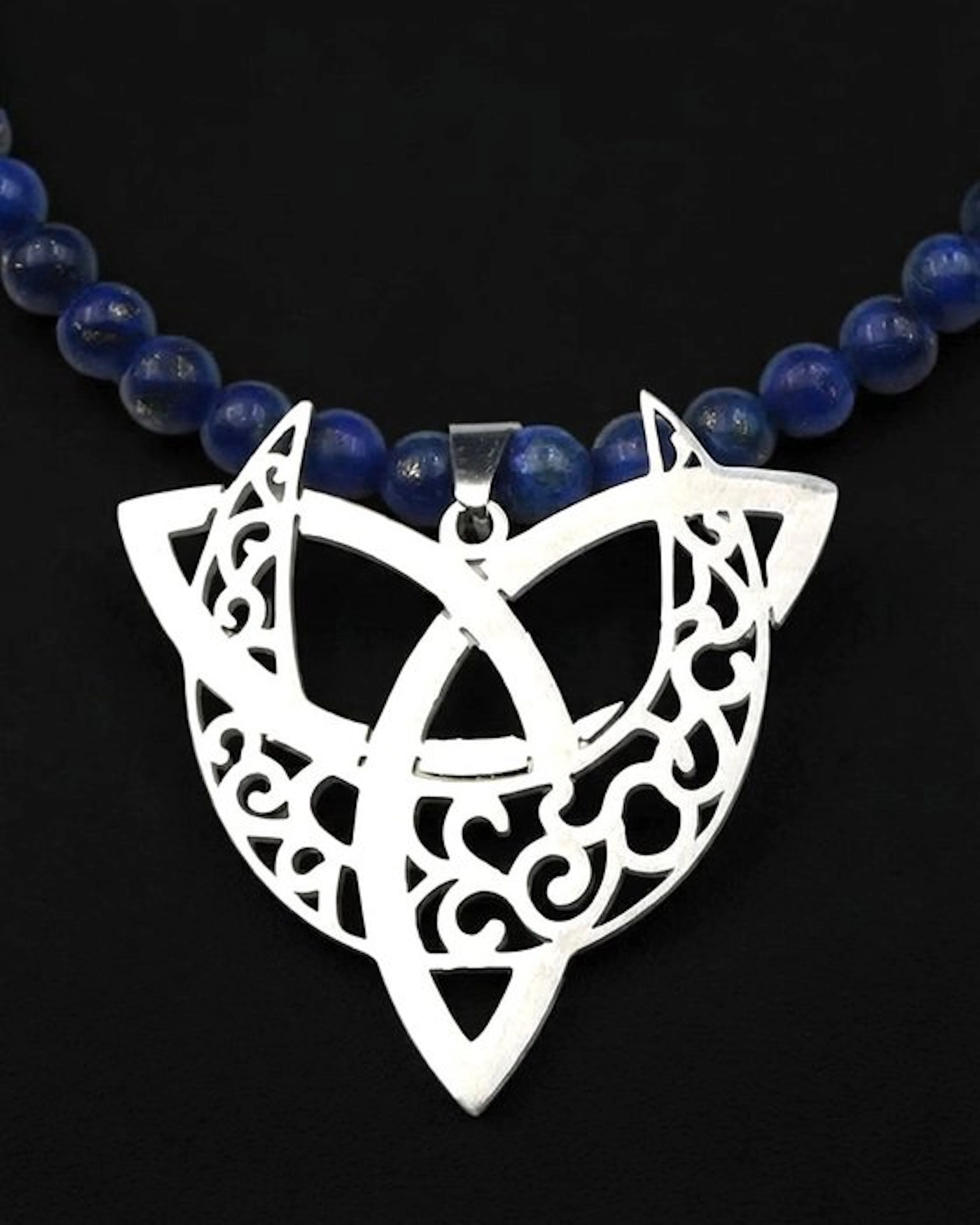 Lapis lazuli - Celtic Druid's Triquetra – Sacred Crescent...