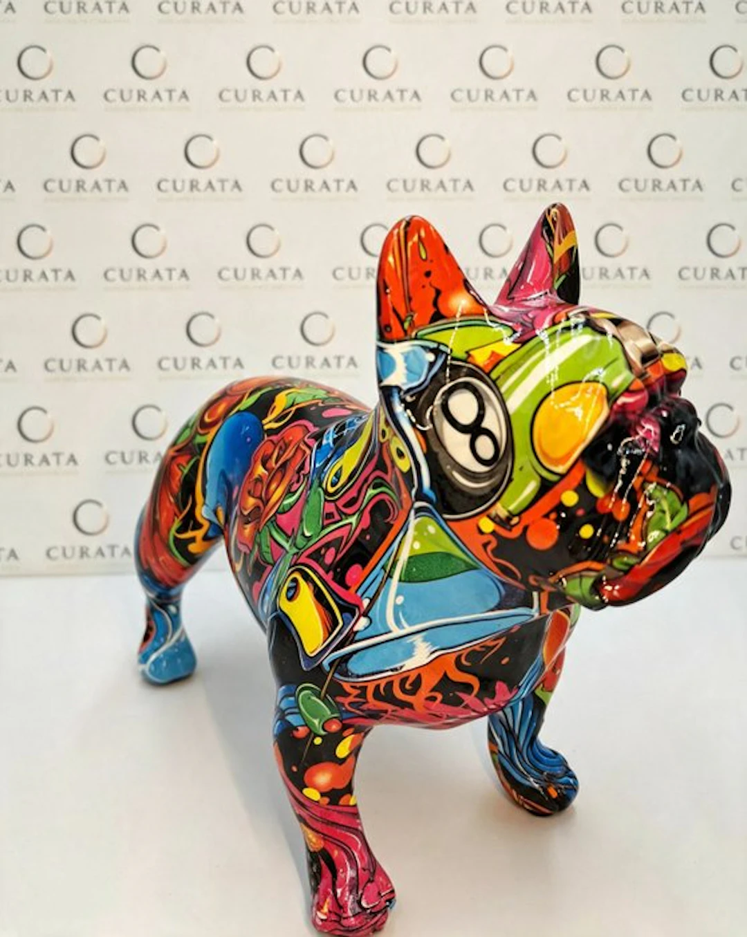 Figurine - Bulldog Francese Decorativo in Resina Stile Pop Art - Resin