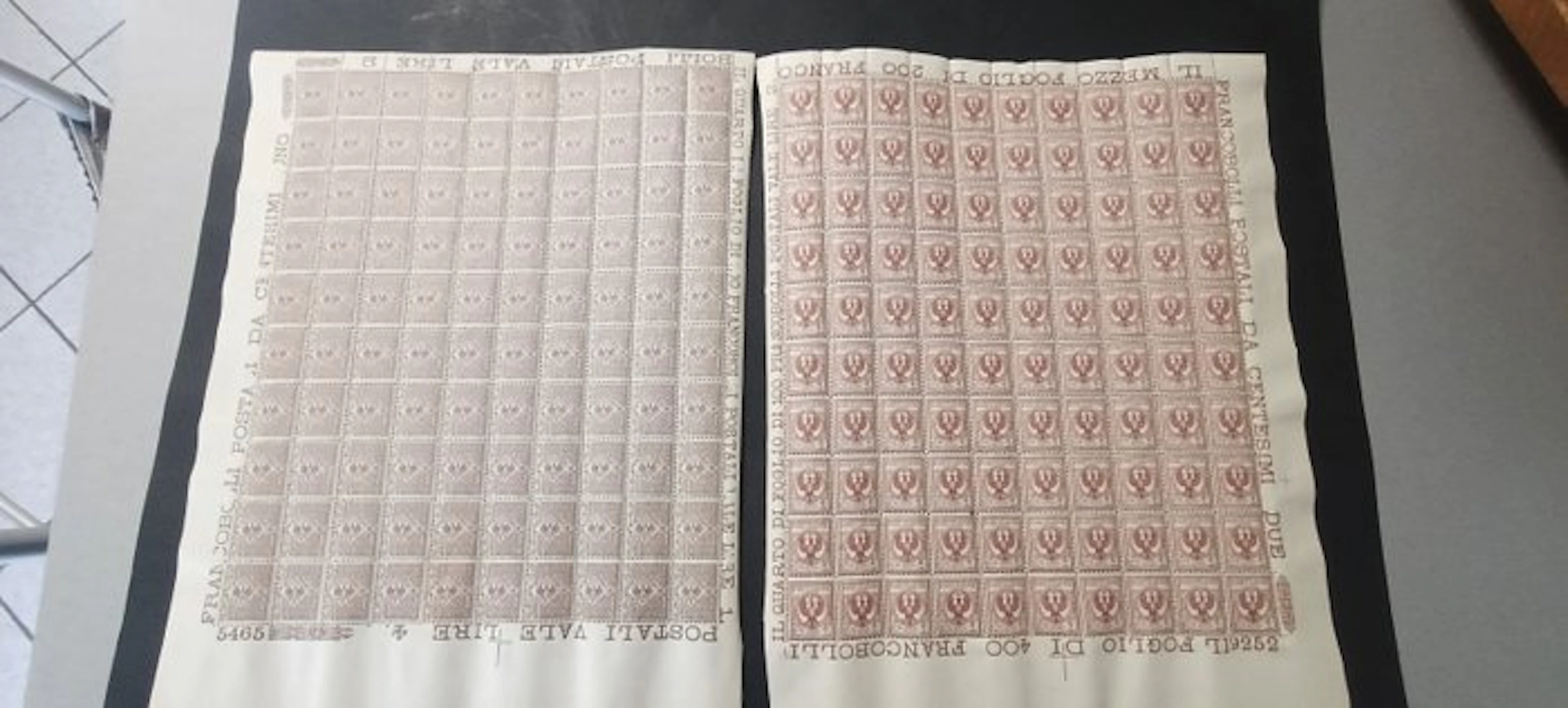 Italy Kingdom 1901/1901 - Full sheets 1/2 cent floral...